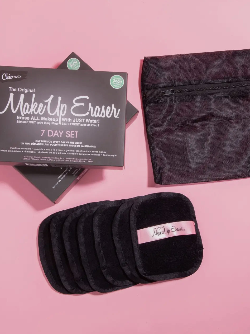 Black 7-Day Make Up Eraser Set-Cosmetics-Make Up Eraser-The Silo Boutique, Women's Fashion Boutique Located in Warren and Grand Forks North Dakota