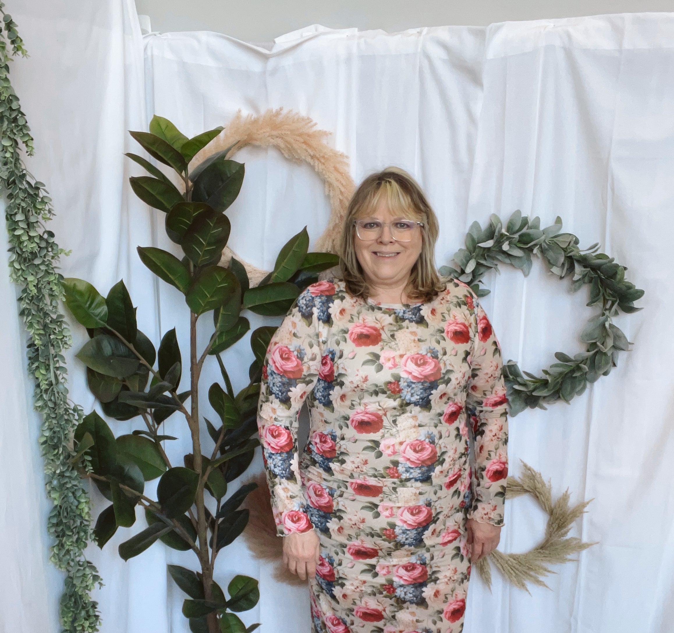 Floral Print Mesh Dress-Dresses-davi-The Silo Boutique, Women's Fashion Boutique Located in Warren and Grand Forks North Dakota