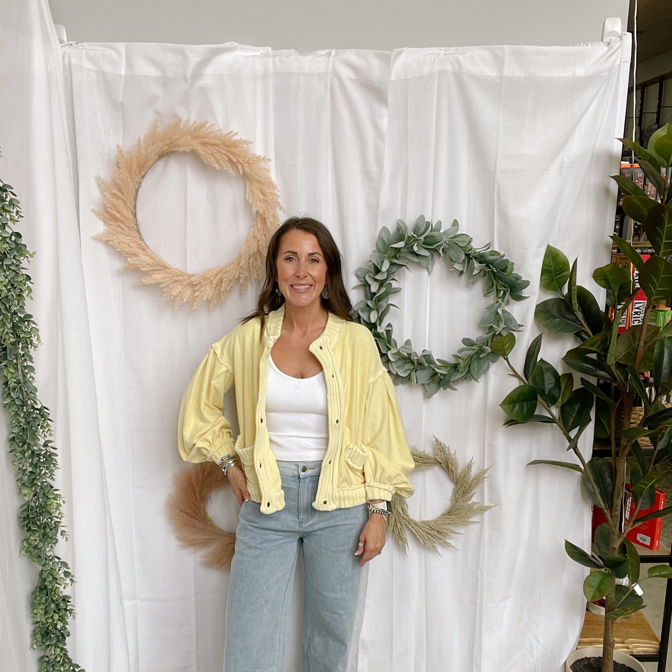 Lov Vintage Cardigan-Lemon-Cardigans-lovlov-The Silo Boutique, Women's Fashion Boutique Located in Warren and Grand Forks North Dakota