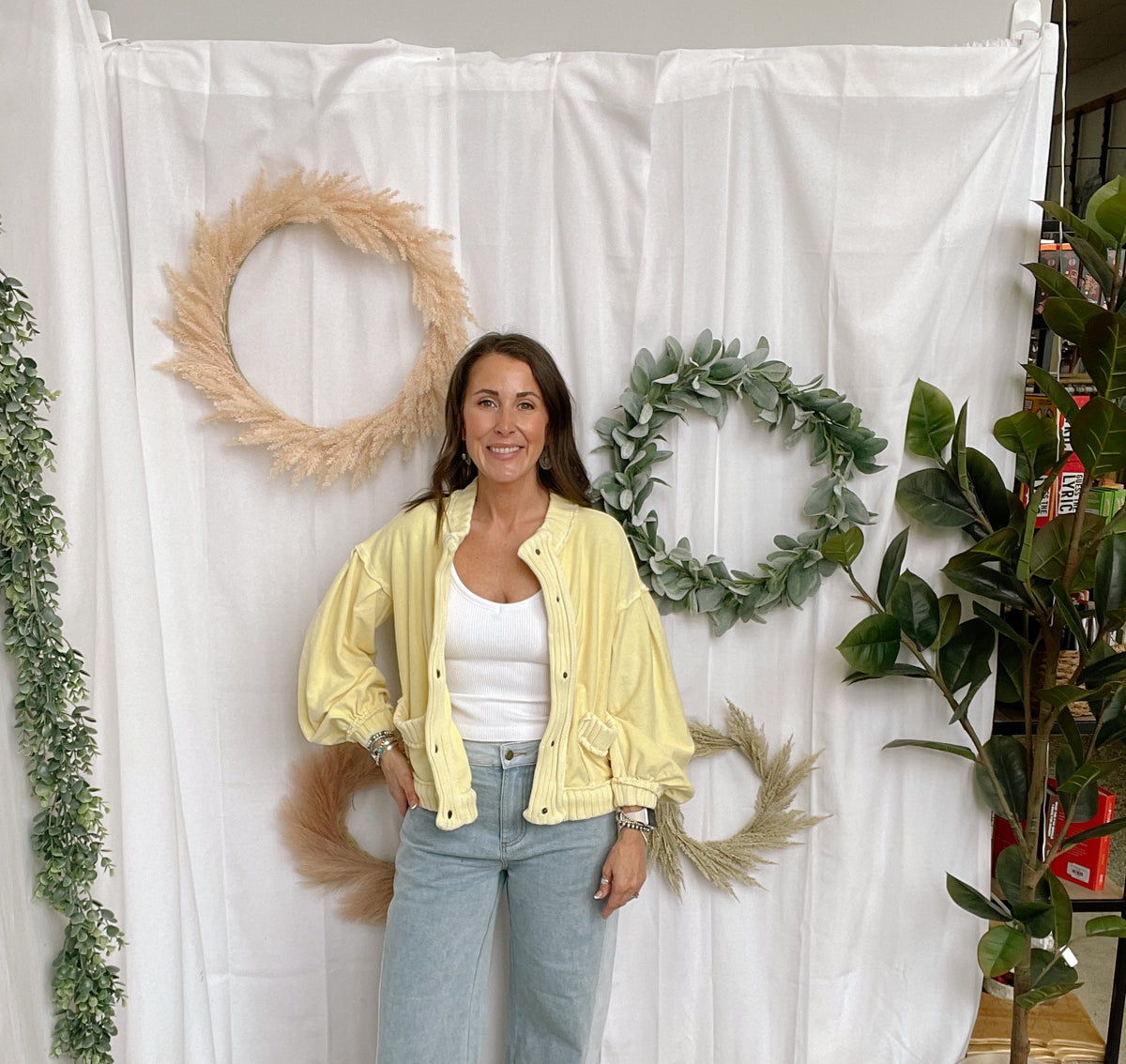 Lov Vintage Cardigan-Lemon-Cardigans-lovlov-The Silo Boutique, Women's Fashion Boutique Located in Warren and Grand Forks North Dakota