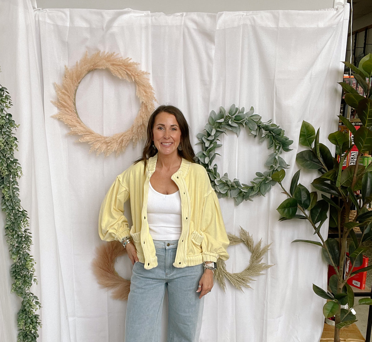 Lov Vintage Cardigan-Lemon-Cardigans-lovlov-The Silo Boutique, Women's Fashion Boutique Located in Warren and Grand Forks North Dakota