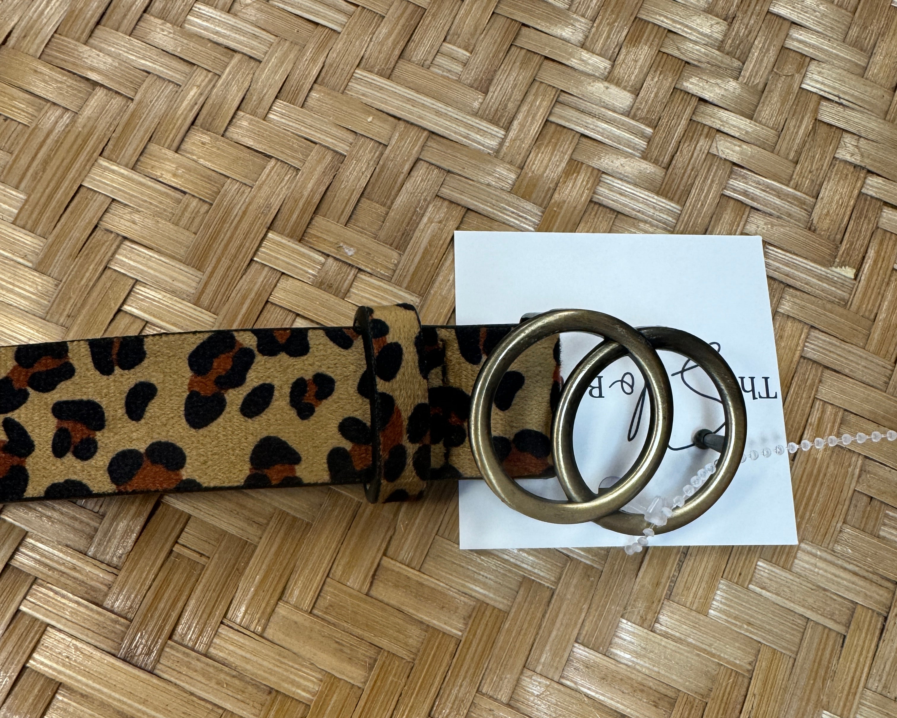 Leopard Double O Buckle-Belts-joss-The Silo Boutique, Women's Fashion Boutique Located in Warren and Grand Forks North Dakota