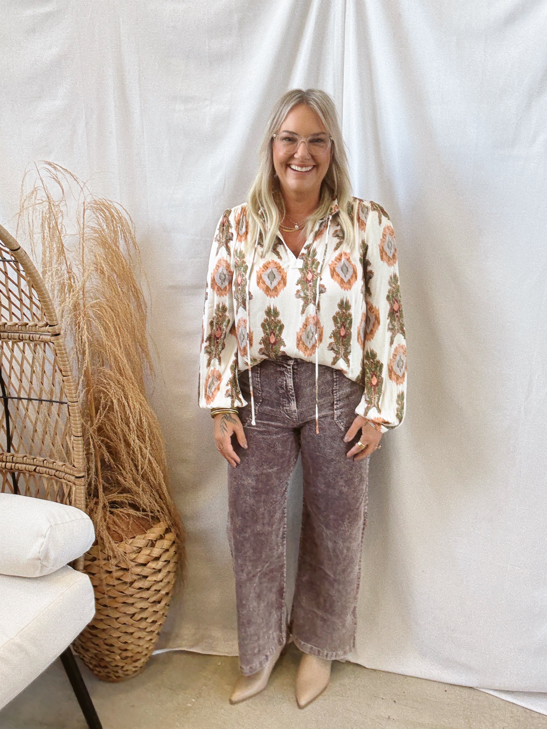 Washed Choco Corduroy Trouser Pants-Pants-mystree-The Silo Boutique, Women's Fashion Boutique Located in Warren and Grand Forks North Dakota