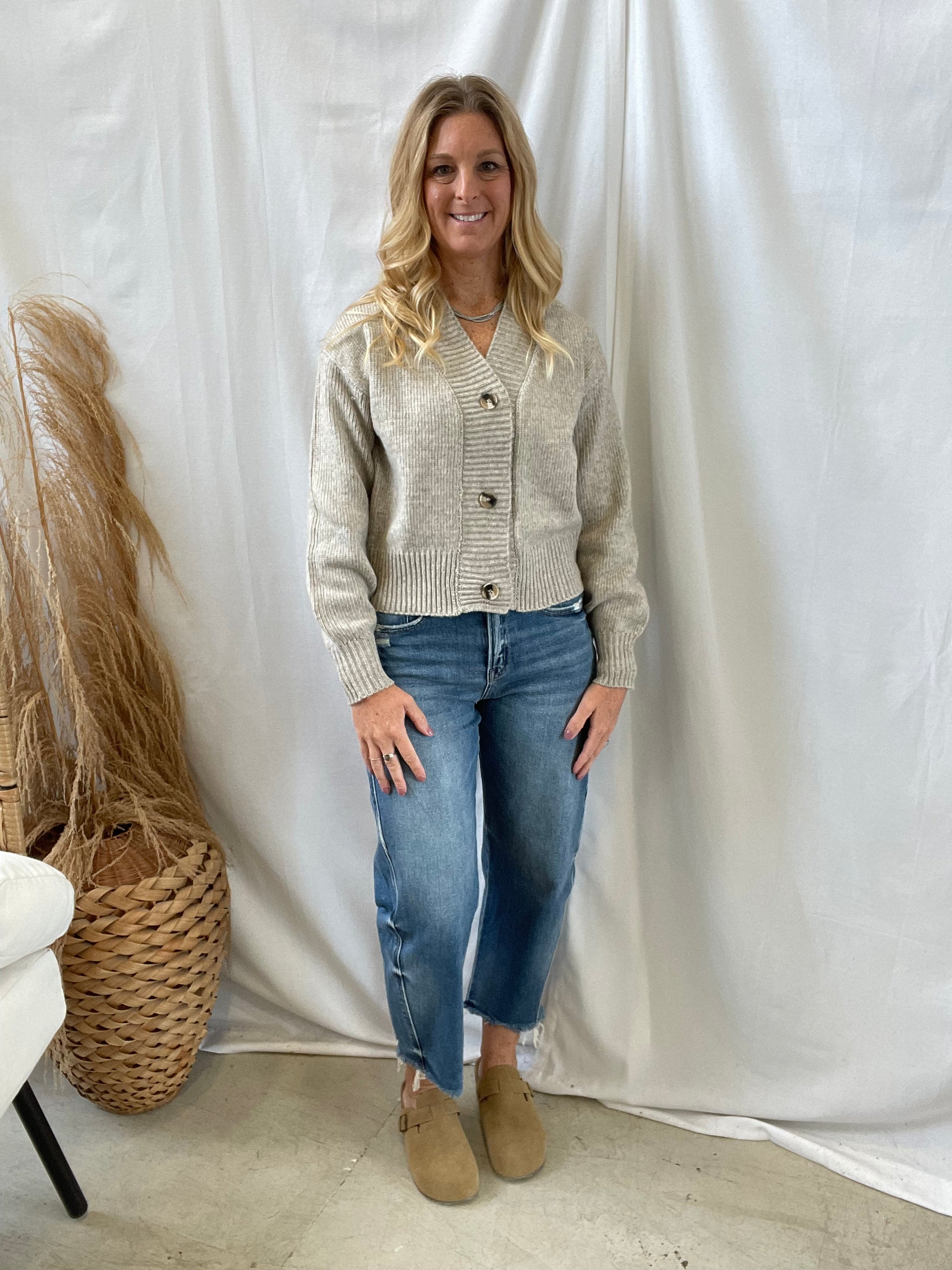 Zen Button Down Cardigan-Mocha-Cardigans-zenana-The Silo Boutique, Women's Fashion Boutique Located in Warren and Grand Forks North Dakota