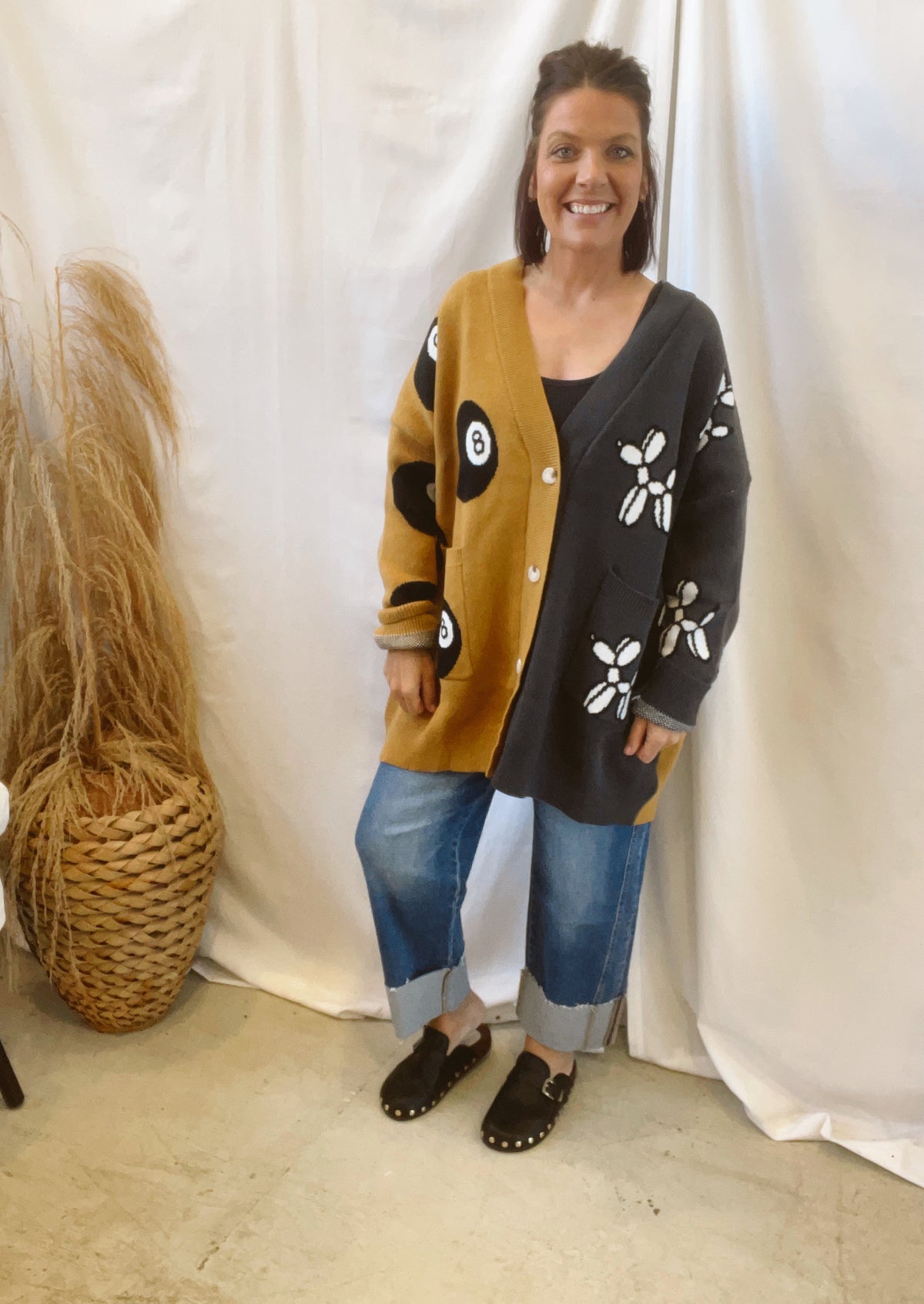 Jade 8 Ball Cardigan-Cardigans-jade-The Silo Boutique, Women's Fashion Boutique Located in Warren and Grand Forks North Dakota