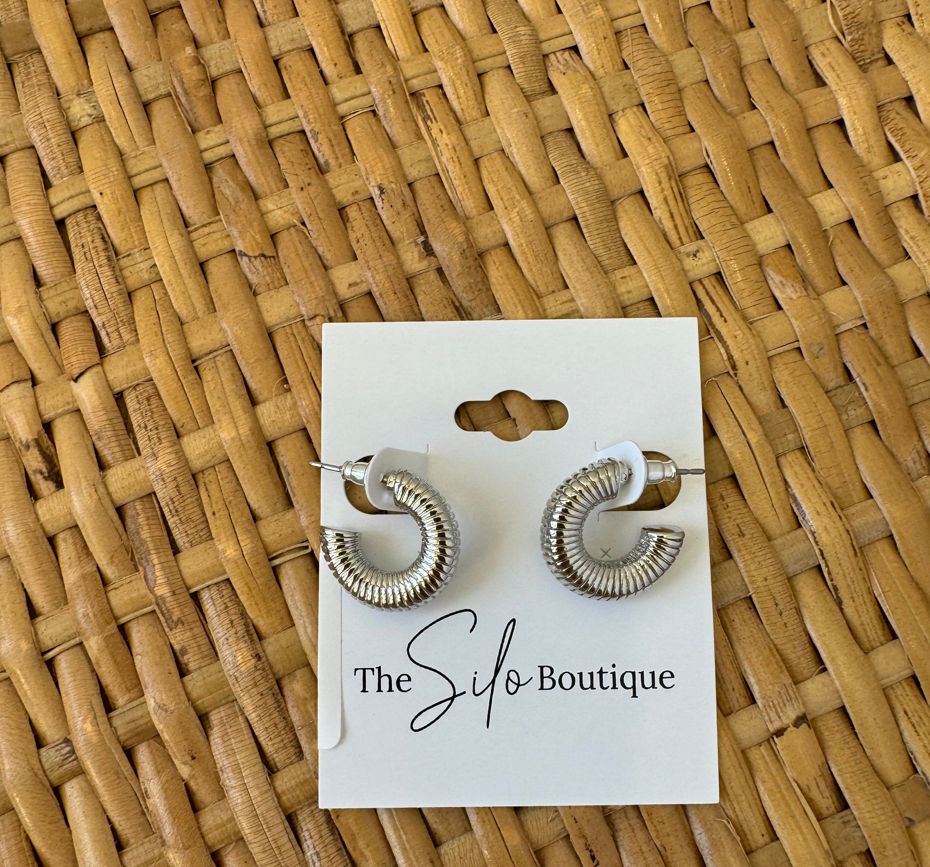 Mini Coil Hoop Earrings-earrings-Dallas Market-The Silo Boutique, Women's Fashion Boutique Located in Warren and Grand Forks North Dakota