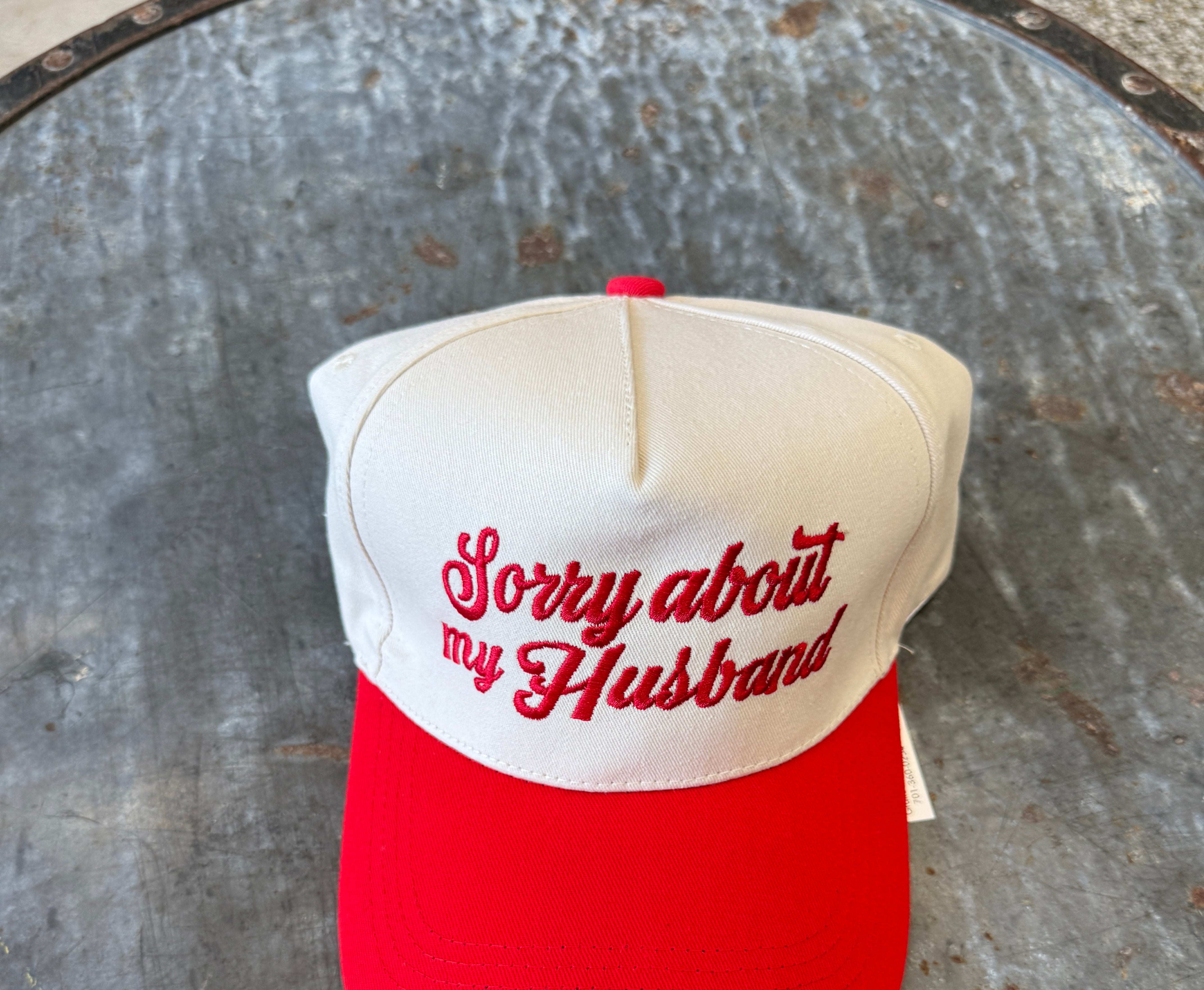 Sorry About My Husband Hat-Hats-Zenana-The Silo Boutique, Women's Fashion Boutique Located in Warren and Grand Forks North Dakota