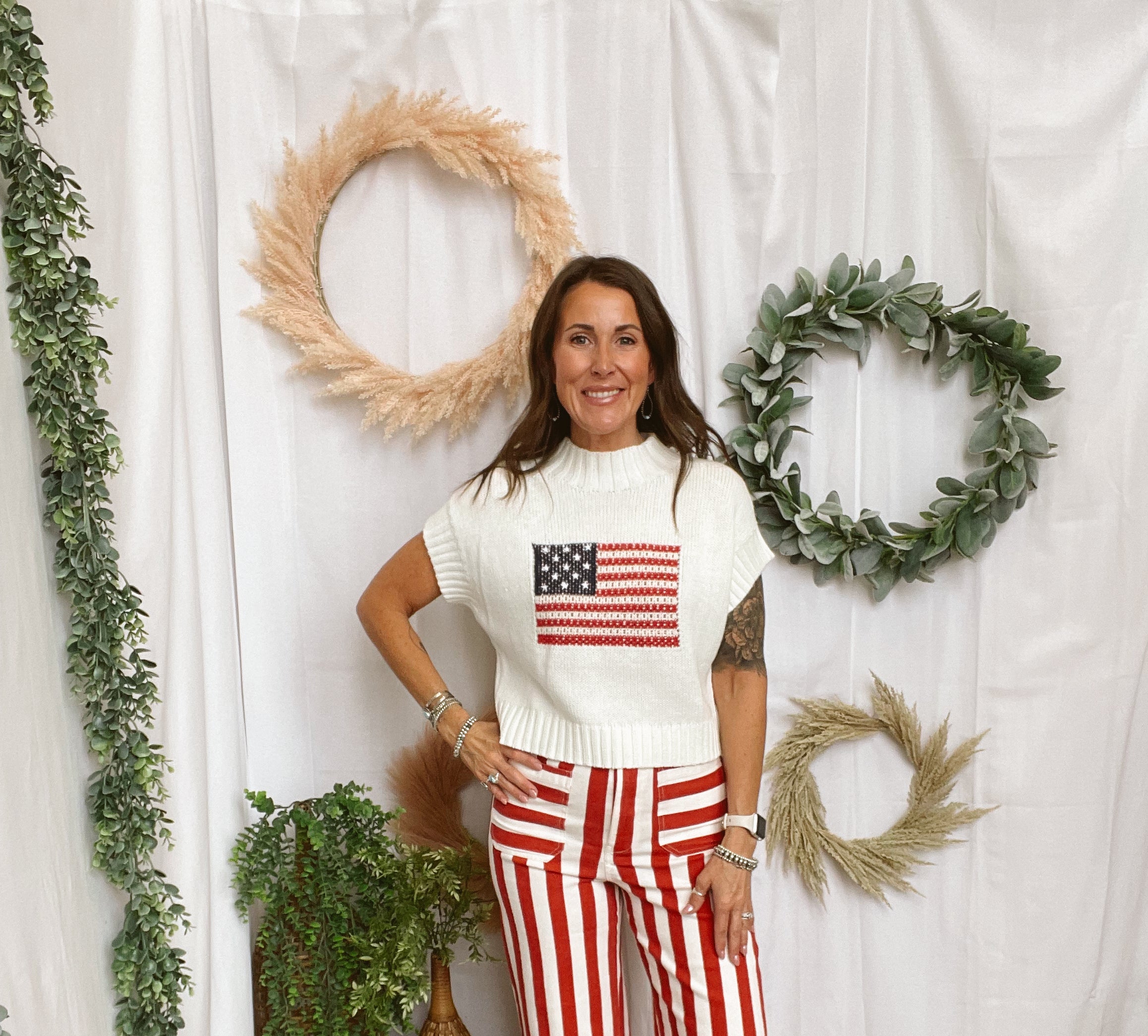 Easy Striped Pants-Red-Pants-eesome-The Silo Boutique, Women's Fashion Boutique Located in Warren and Grand Forks North Dakota