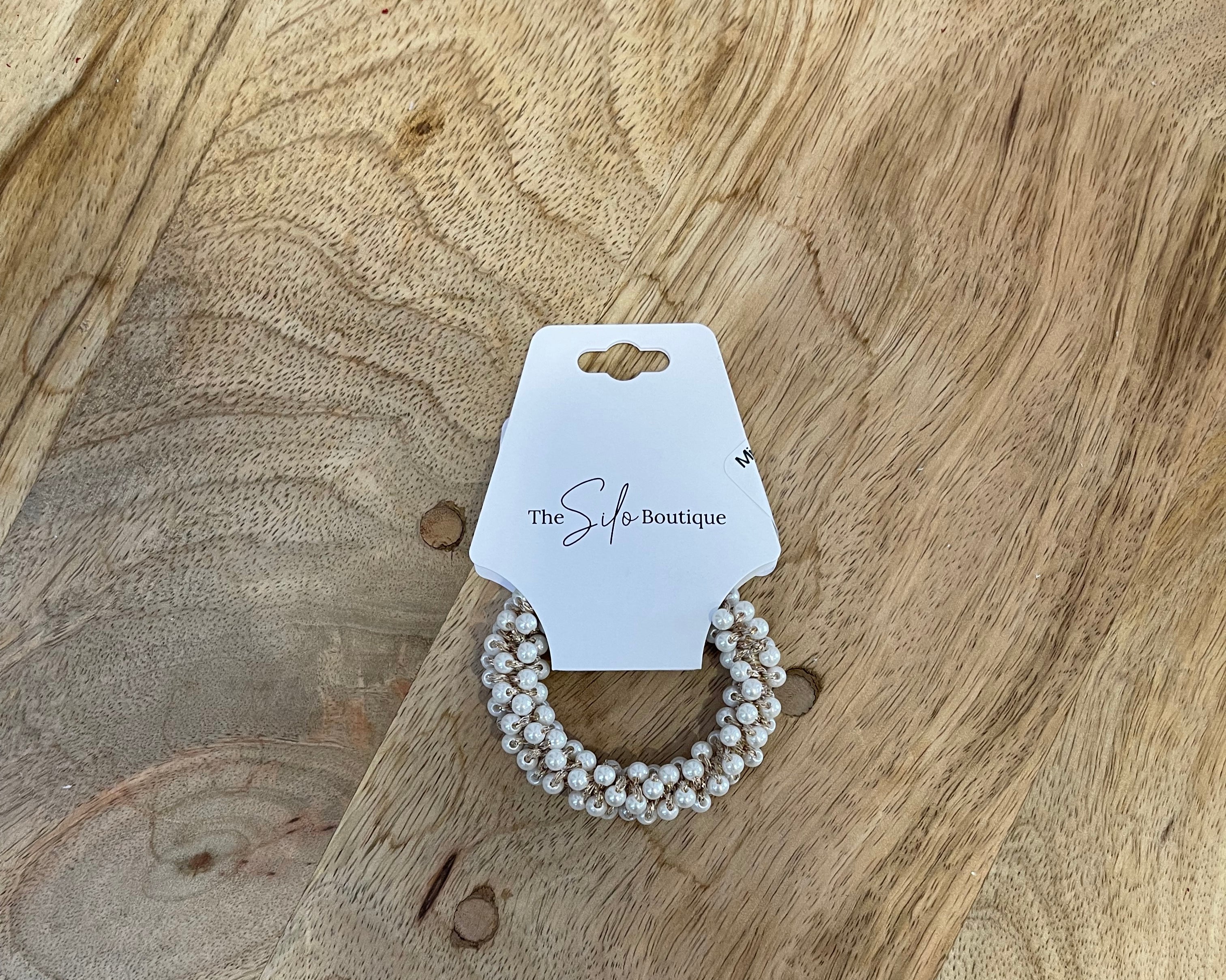 Mini Pearl Cluster Pony Holder-Hair Accessories-city-The Silo Boutique, Women's Fashion Boutique Located in Warren and Grand Forks North Dakota