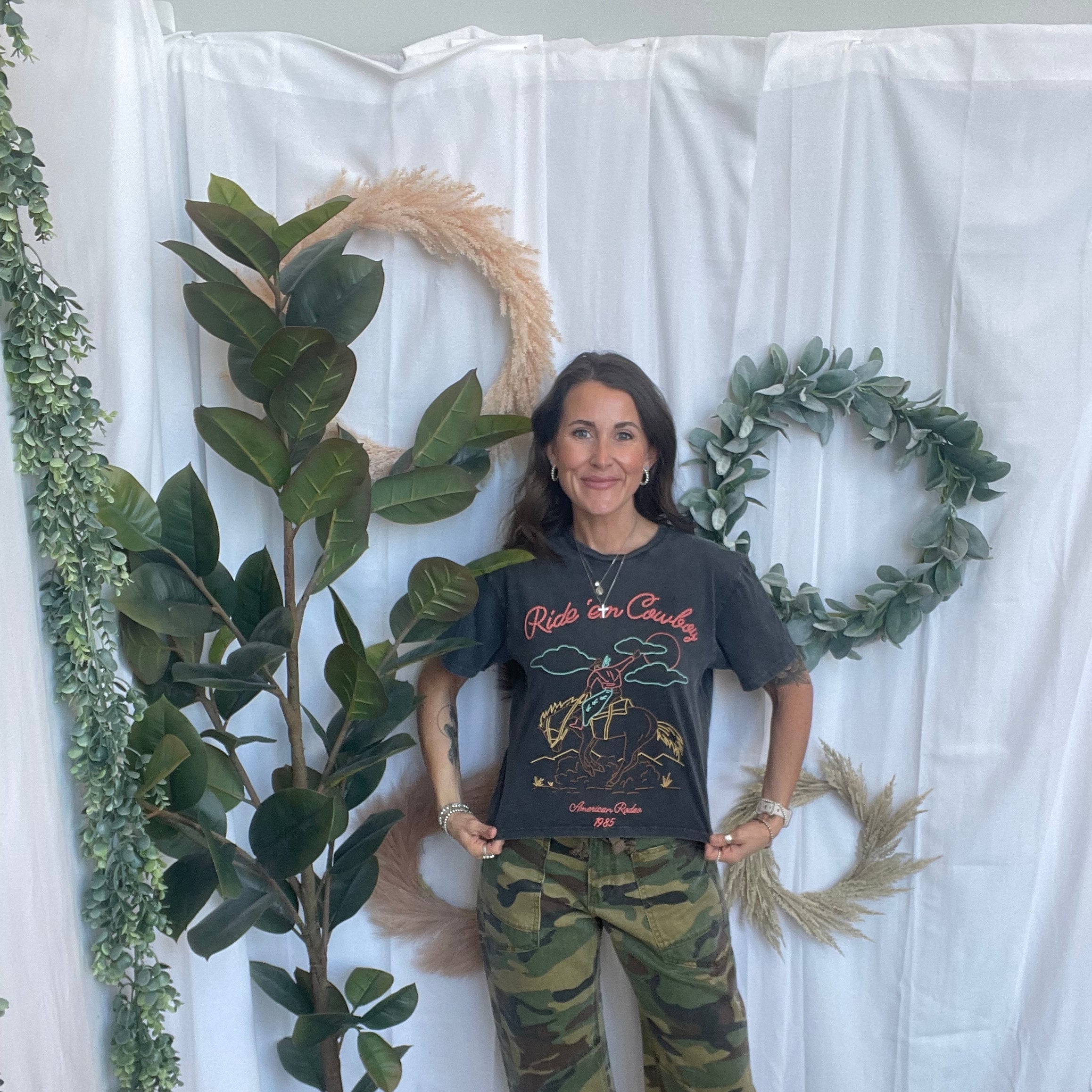 Puff Ride Em Graphic Tee-Graphic Tees-zutter-The Silo Boutique, Women's Fashion Boutique Located in Warren and Grand Forks North Dakota