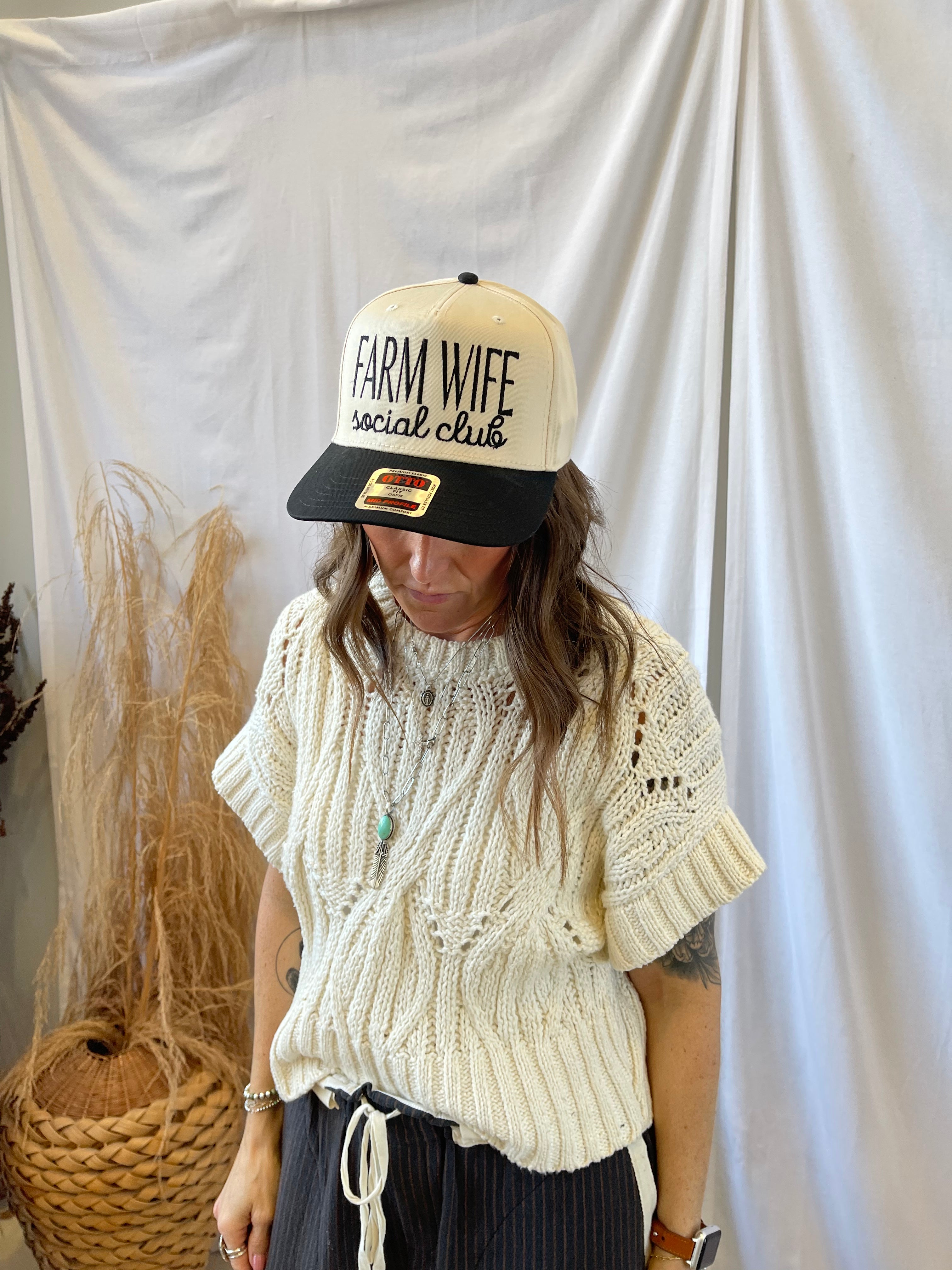 Farm Wife Social Club Hat-Hats-p&d-The Silo Boutique, Women's Fashion Boutique Located in Warren and Grand Forks North Dakota