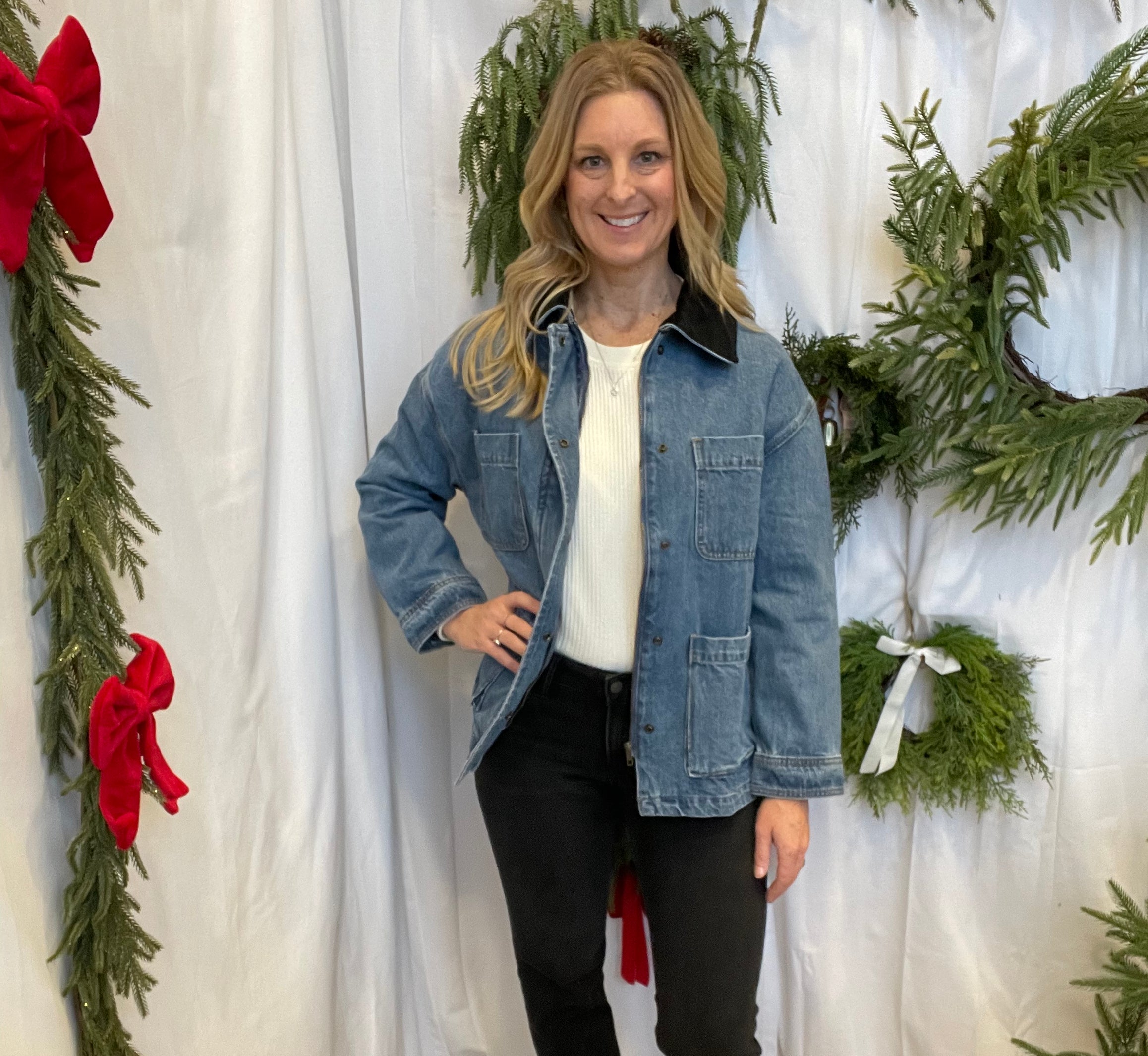 Miou Corded Collar Jacket-Coats & Jackets-miou muse-The Silo Boutique, Women's Fashion Boutique Located in Warren and Grand Forks North Dakota