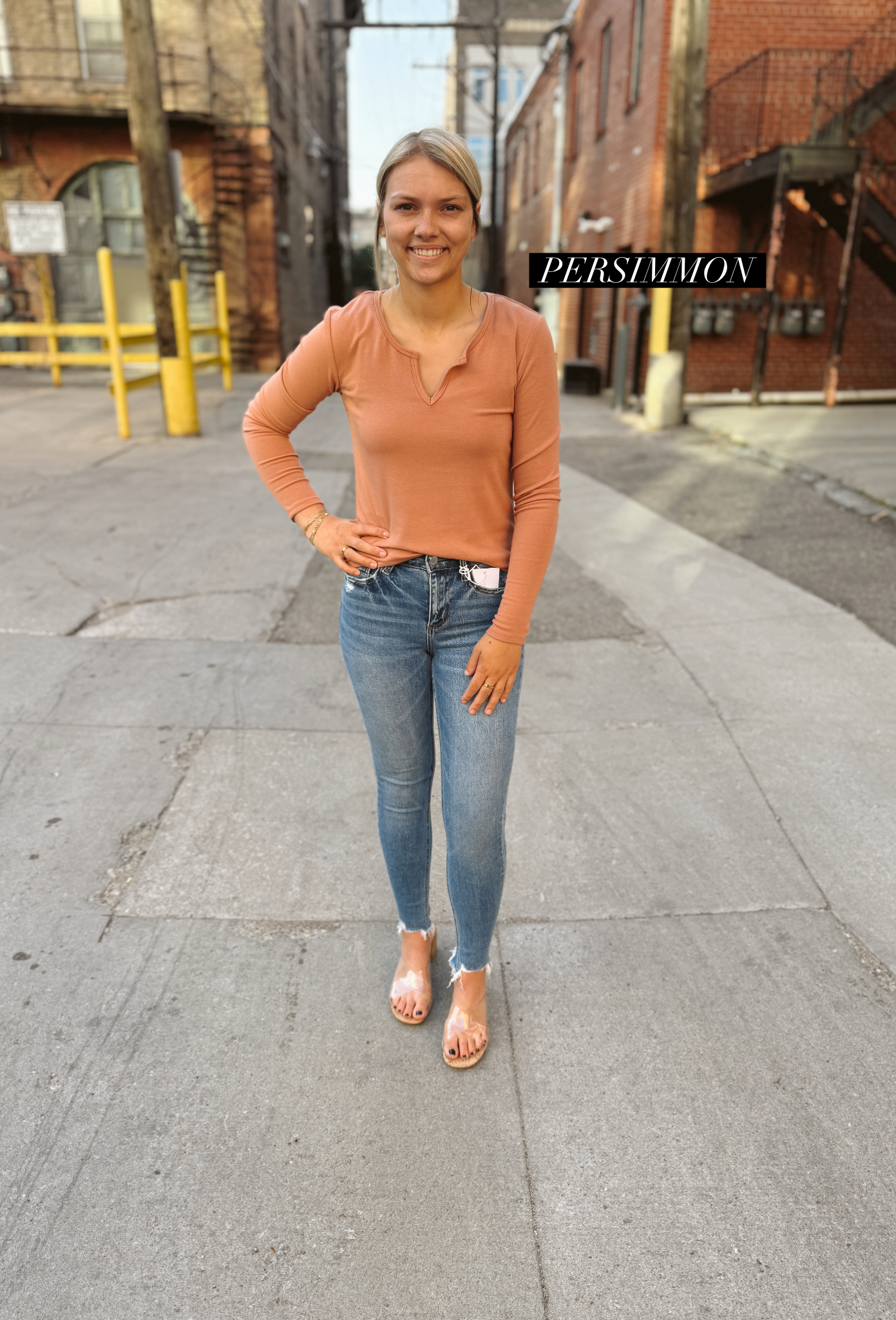 Cool Ultra Soft Notched Long Sleeve Top-Long Sleeve Tops-be cool-The Silo Boutique, Women's Fashion Boutique Located in Warren and Grand Forks North Dakota