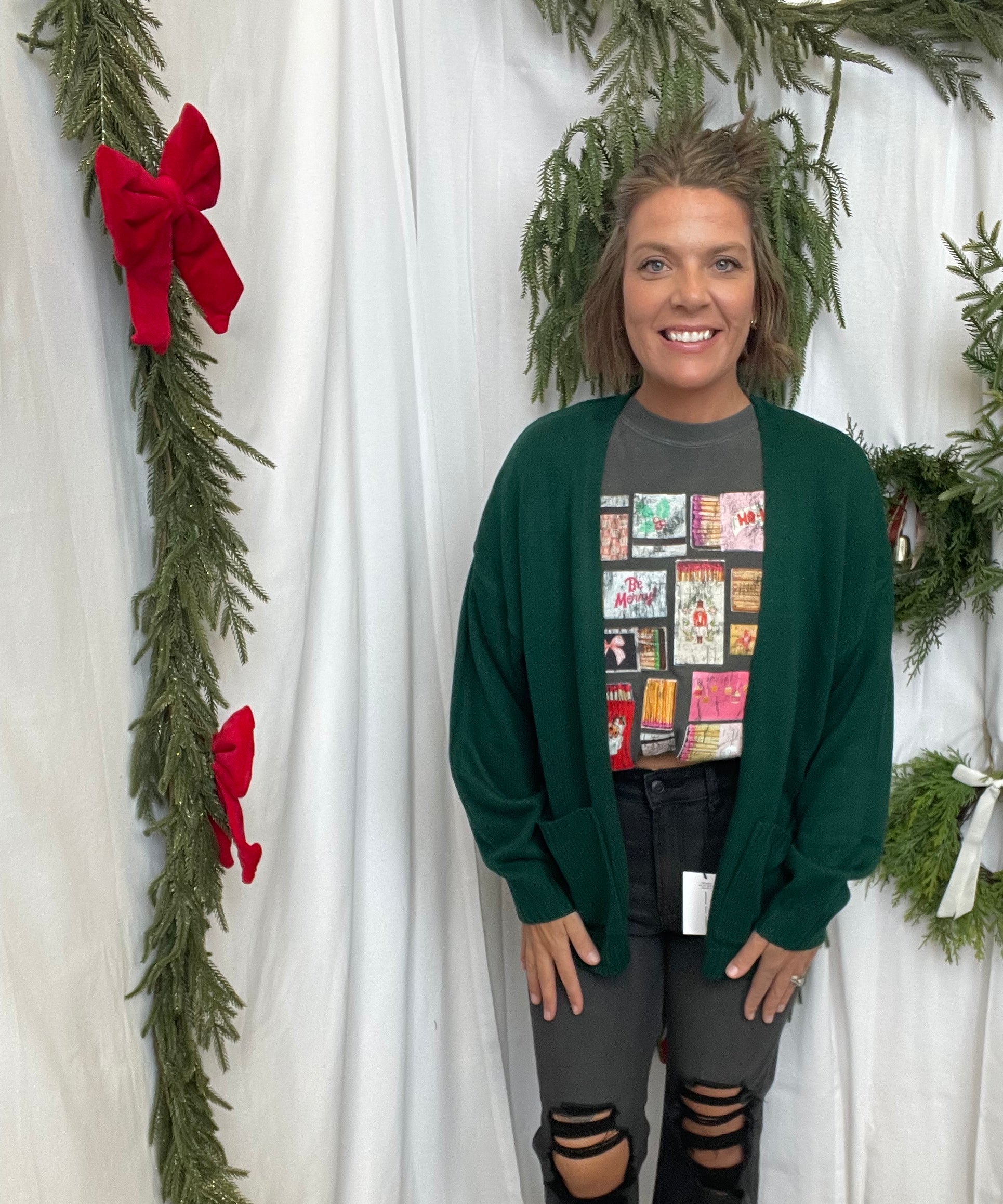 Lori Sweater Cardigan-Hunter Green-Cardigans-hyfve-The Silo Boutique, Women's Fashion Boutique Located in Warren and Grand Forks North Dakota