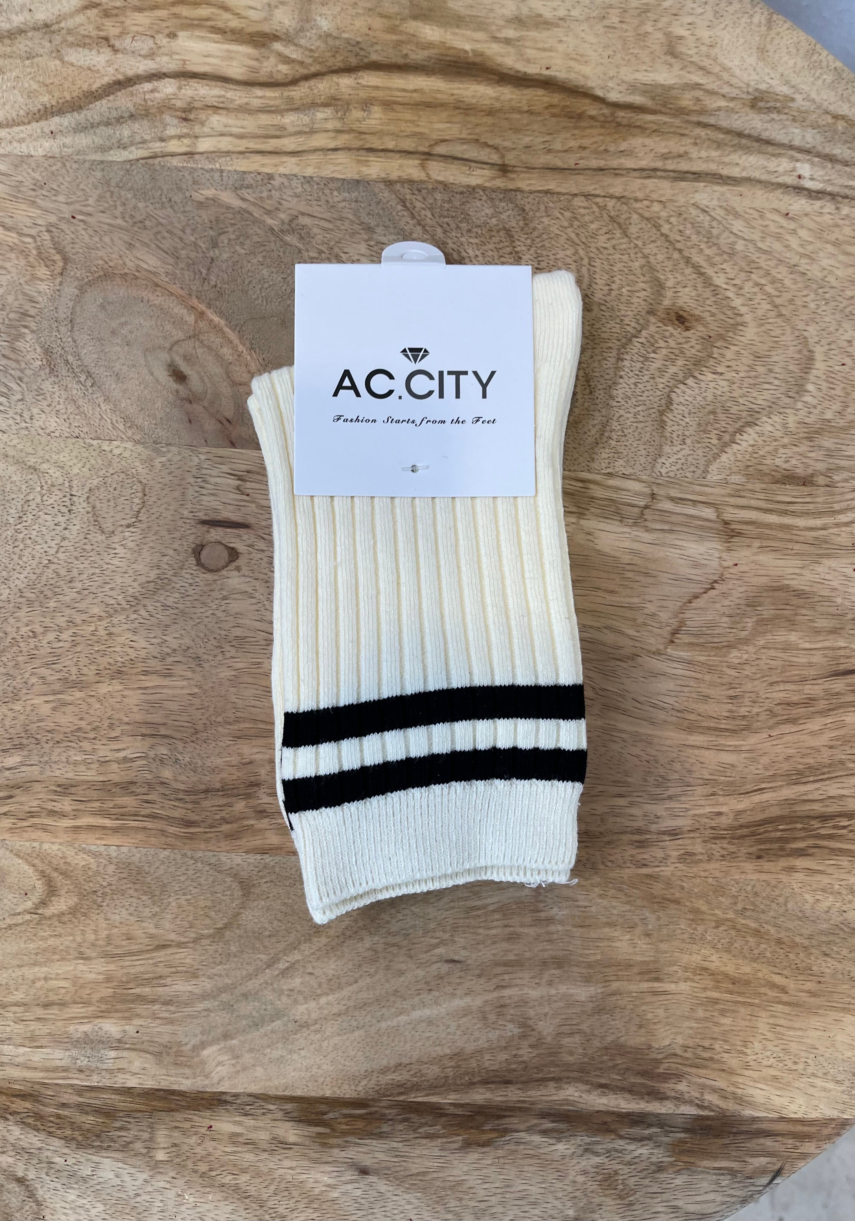 Classic Two Stripes Socks-socks-city-The Silo Boutique, Women's Fashion Boutique Located in Warren and Grand Forks North Dakota