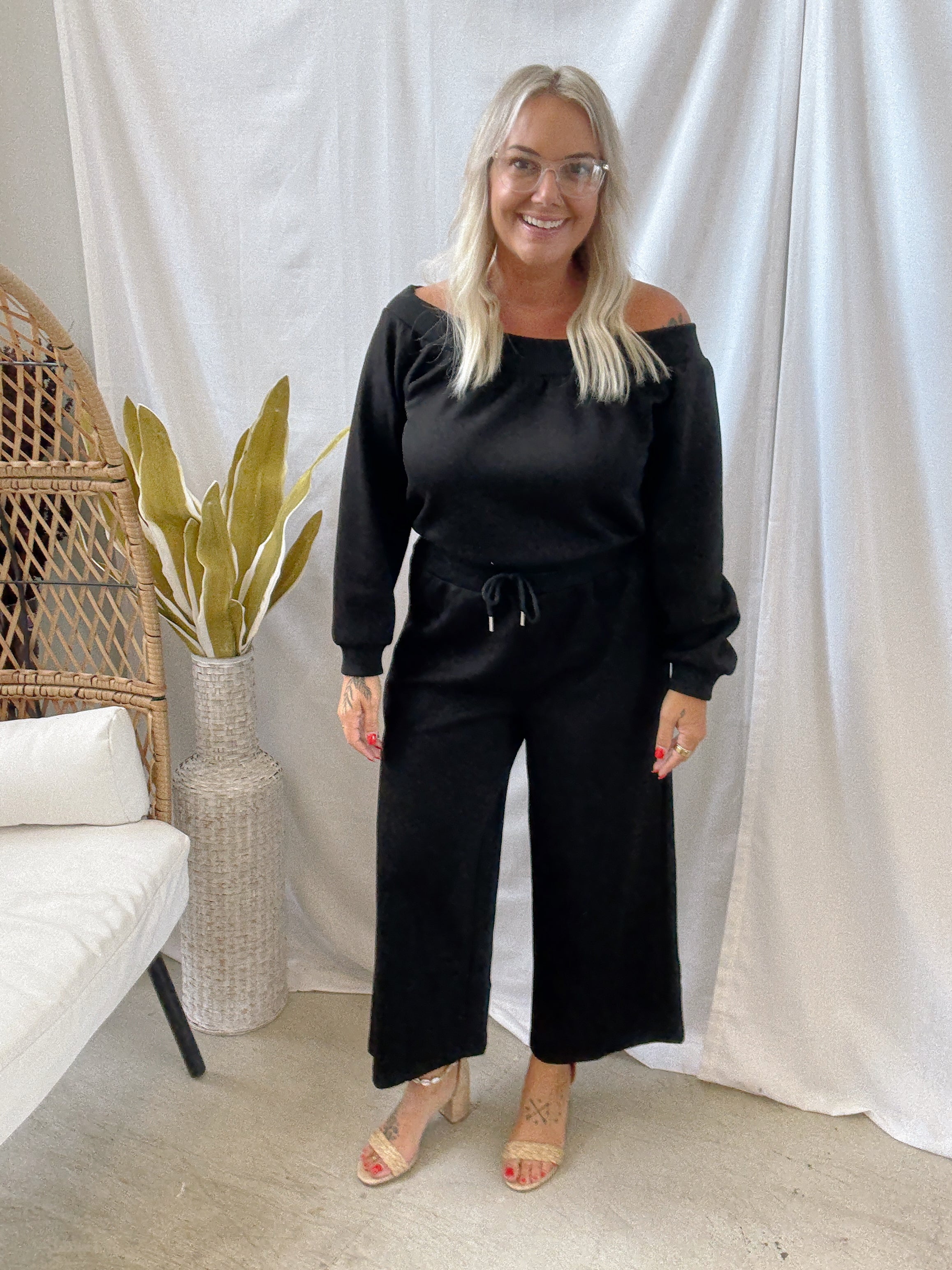 P Cill Black Jumpsuit-Jumpsuits & Rompers-p cill-The Silo Boutique, Women's Fashion Boutique Located in Warren and Grand Forks North Dakota