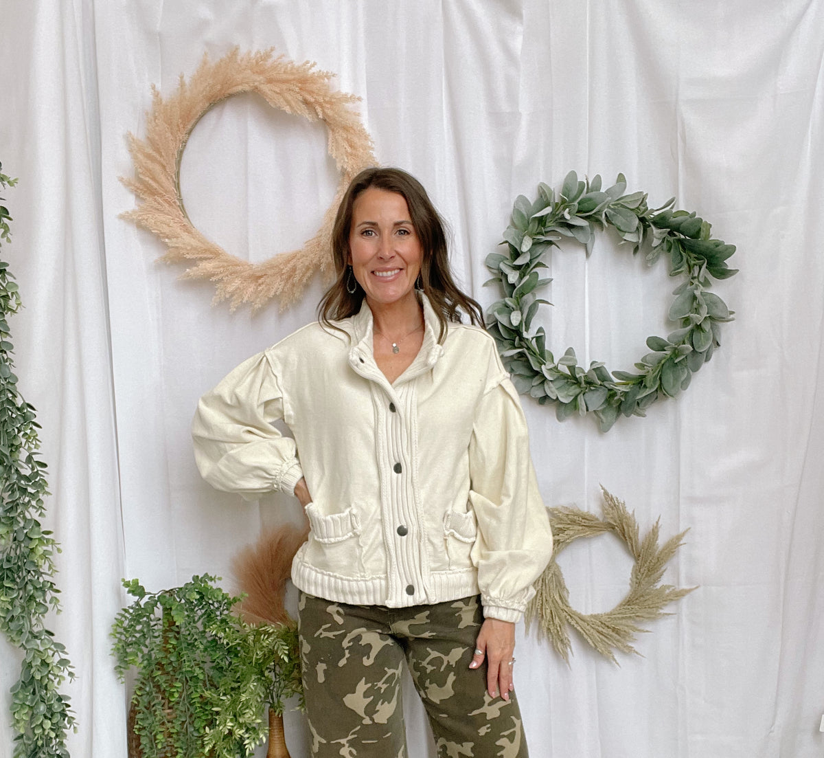 Lov Vintage Cardigan-Cream-Cardigans-lovlov-The Silo Boutique, Women's Fashion Boutique Located in Warren and Grand Forks North Dakota