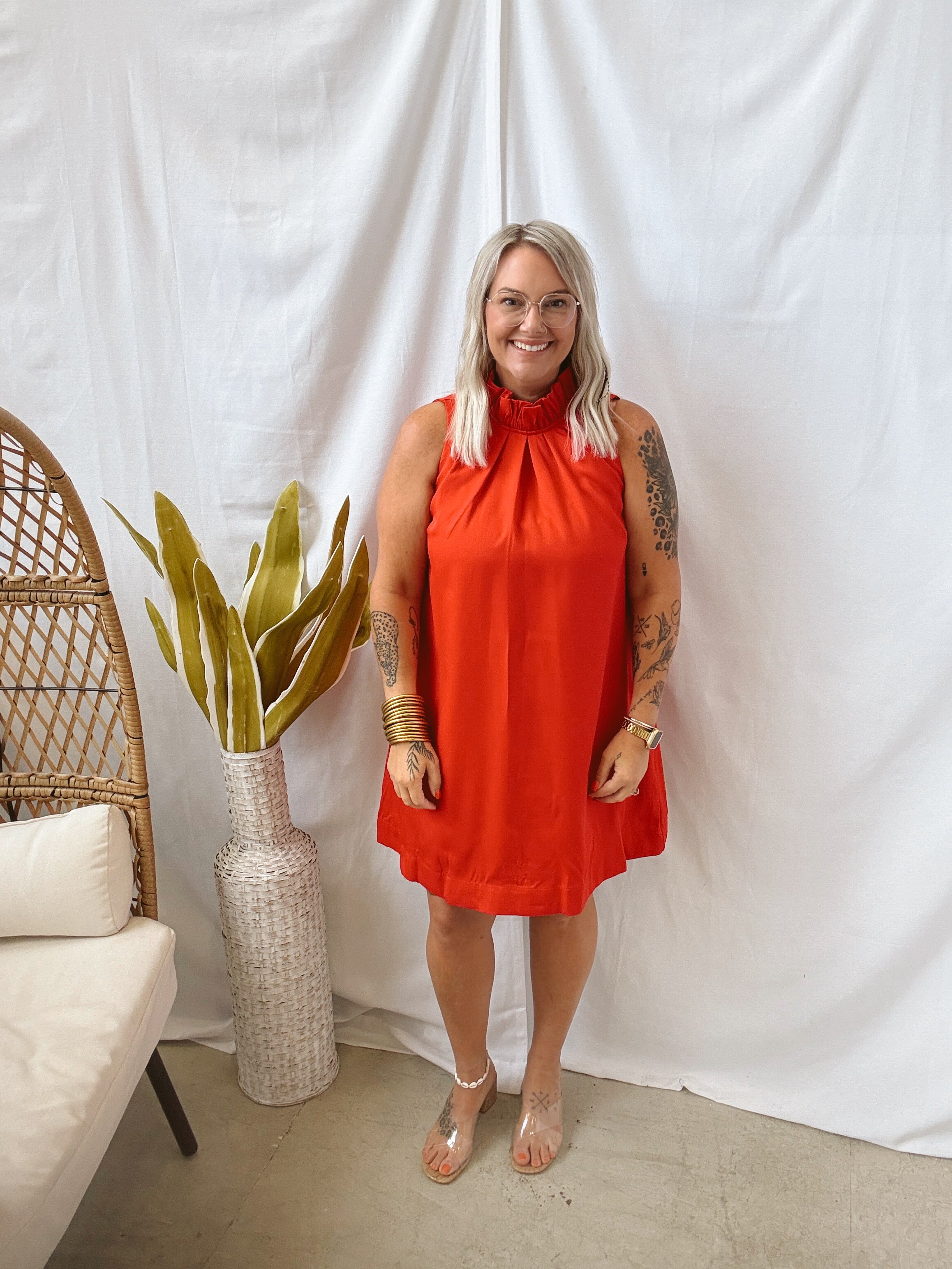 Back Bow Dress-Red-Dresses-Umgee-The Silo Boutique, Women's Fashion Boutique Located in Warren and Grand Forks North Dakota