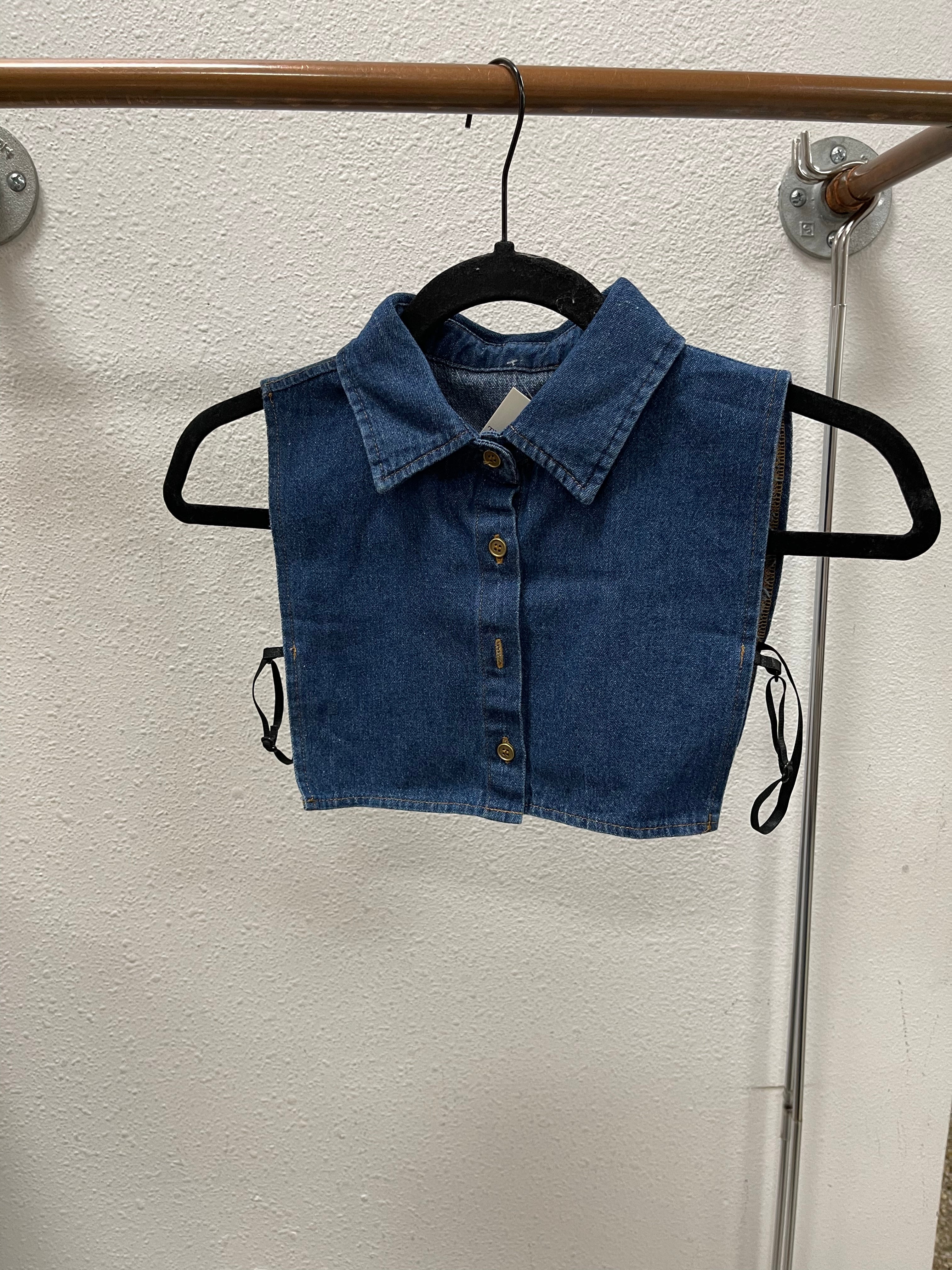 Corporate Collar-All Denim-Short Sleeve Tops-Summer Tees-The Silo Boutique, Women's Fashion Boutique Located in Warren and Grand Forks North Dakota