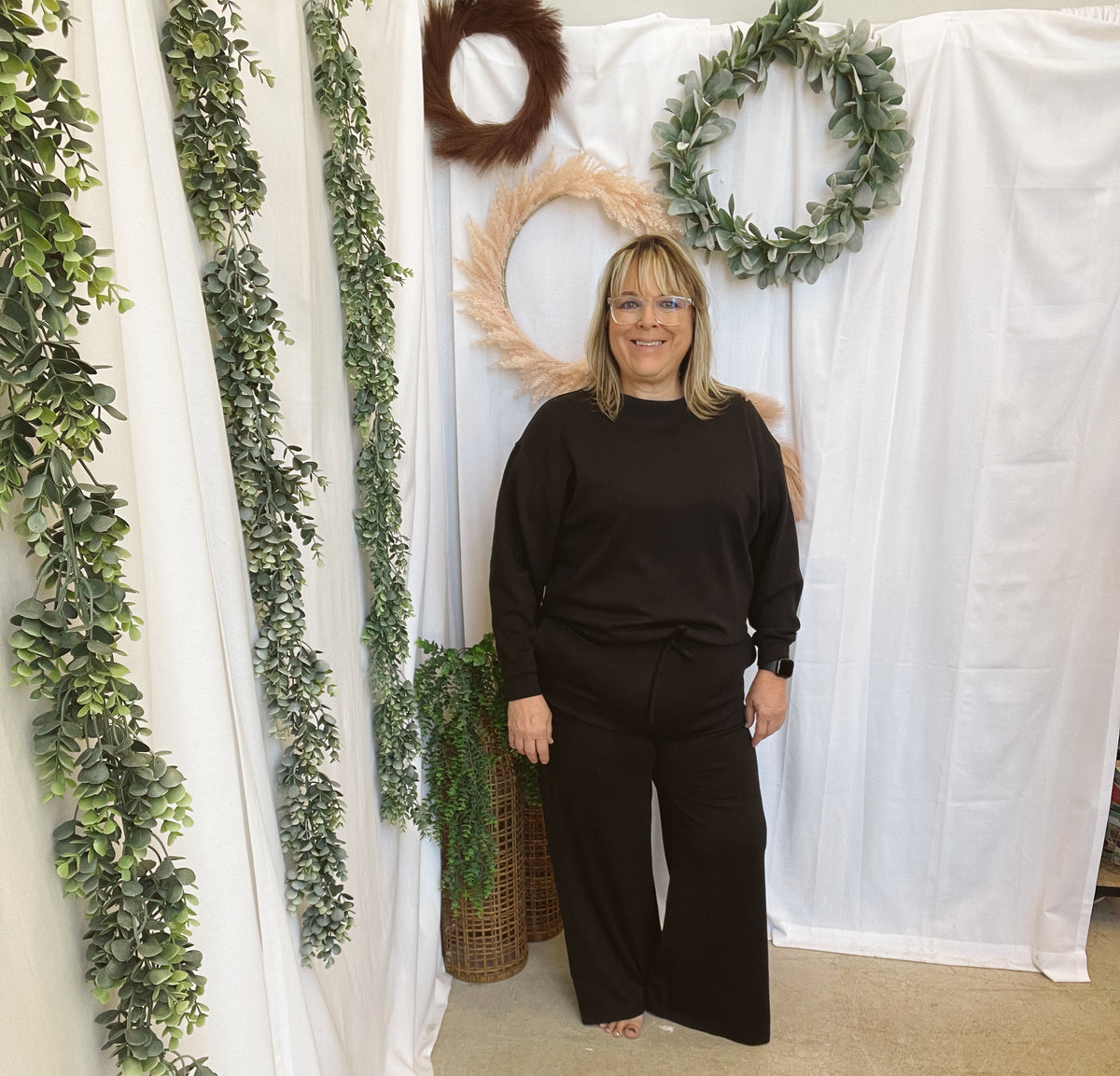 Maggie Scuba Set-Black-Outfit Sets-Zenana-The Silo Boutique, Women's Fashion Boutique Located in Warren and Grand Forks North Dakota