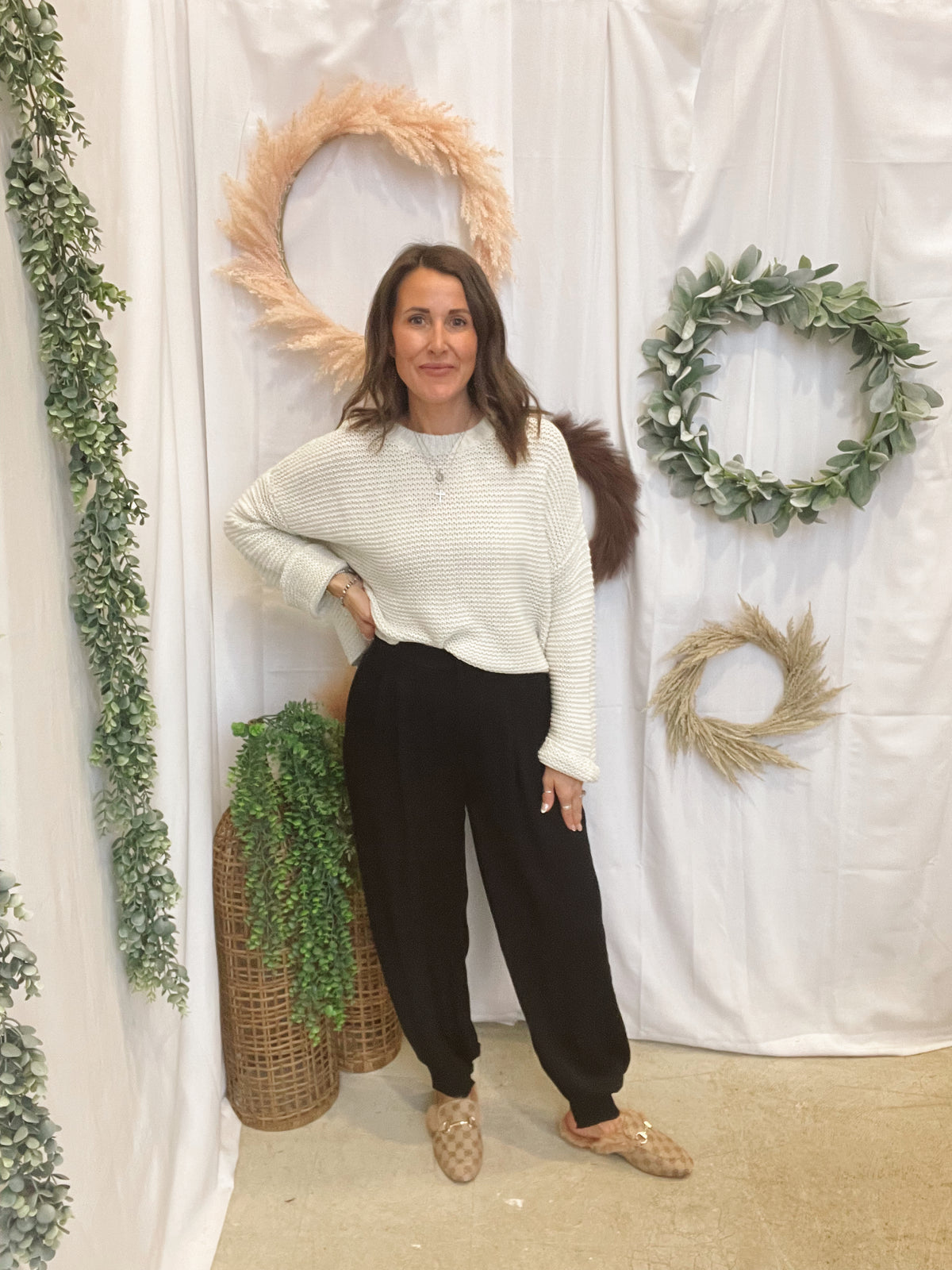Robin Button Cuffed Pants-Black-Pants-ENTRO-The Silo Boutique, Women's Fashion Boutique Located in Warren and Grand Forks North Dakota