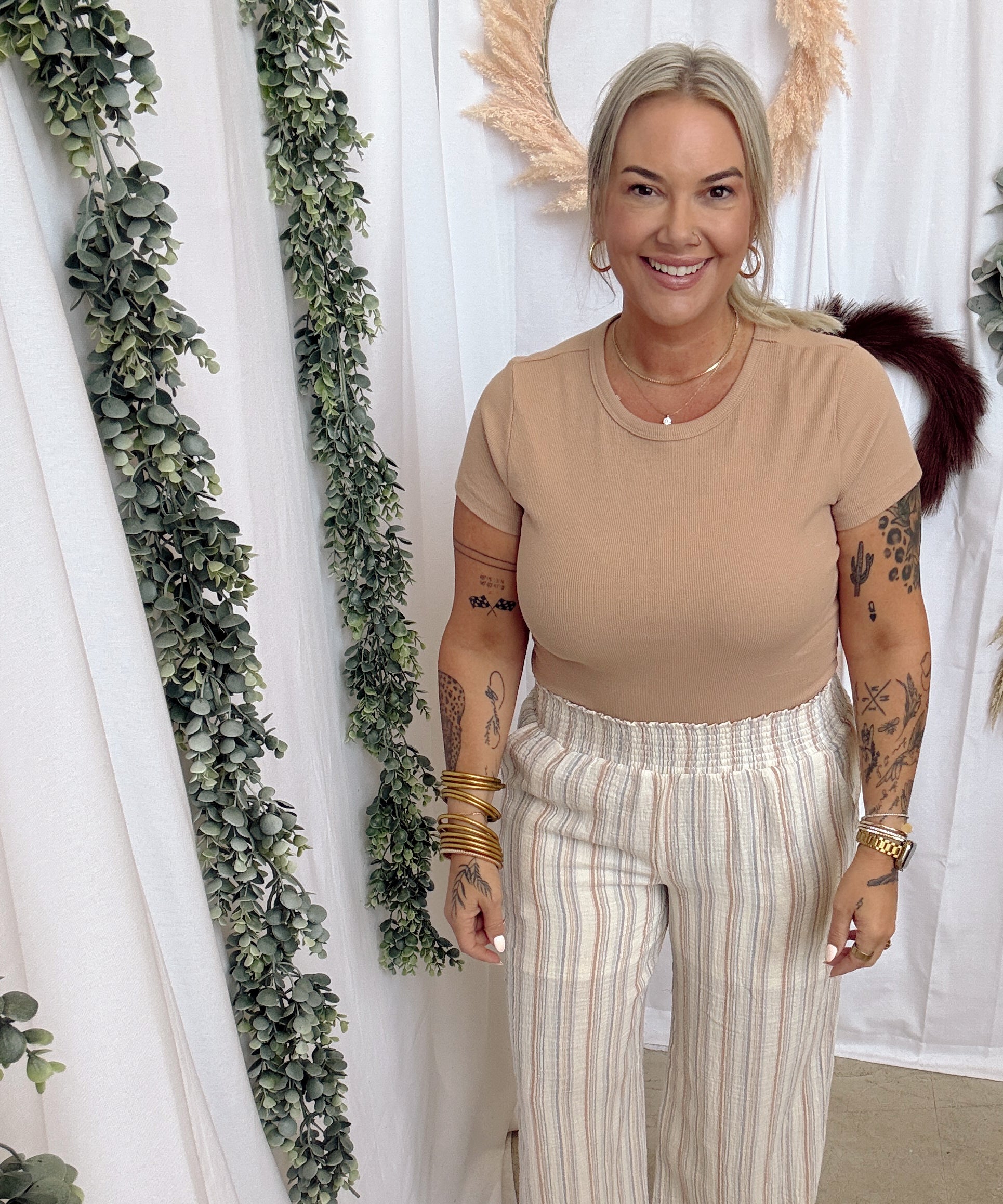 Be Cool Slate Gauze Pants-Pants-be cool-The Silo Boutique, Women's Fashion Boutique Located in Warren and Grand Forks North Dakota