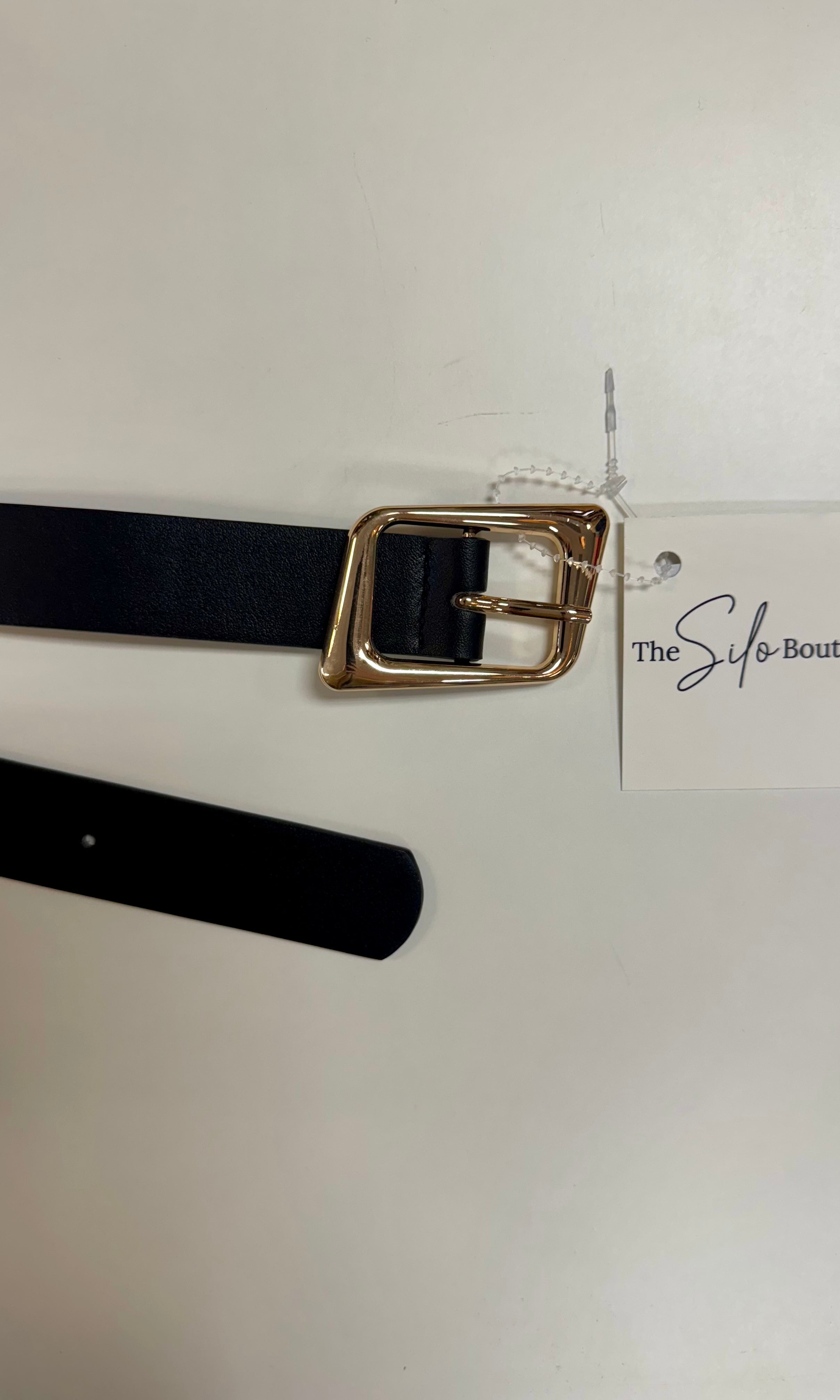 Asymetrical Plus Size Belt-Black-Belts-The Silo Boutique-The Silo Boutique, Women's Fashion Boutique Located in Warren and Grand Forks North Dakota