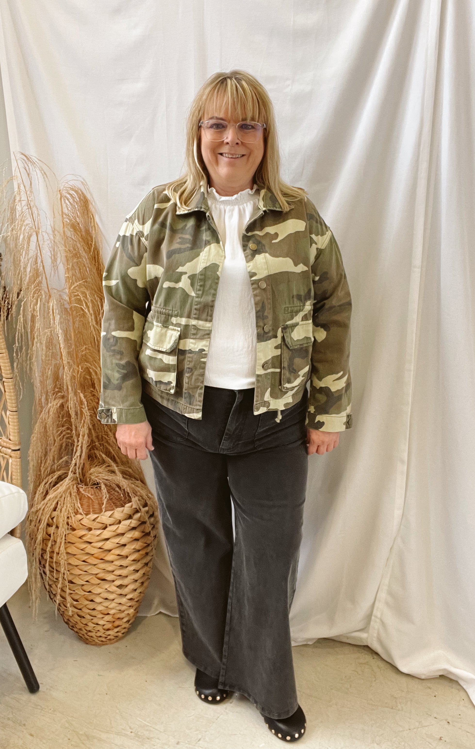 Miou Camo Print Jacket-Coats & Jackets-miou muse-The Silo Boutique, Women's Fashion Boutique Located in Warren and Grand Forks North Dakota