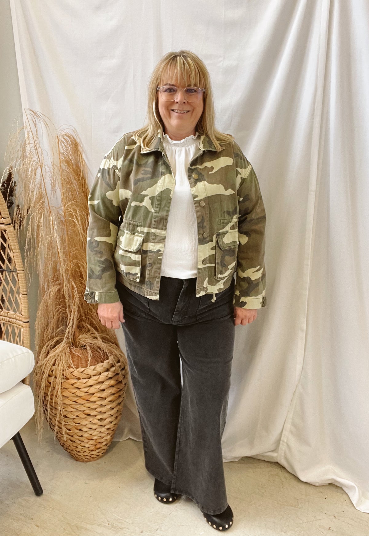 Miou Camo Print Jacket-Coats & Jackets-miou muse-The Silo Boutique, Women's Fashion Boutique Located in Warren and Grand Forks North Dakota