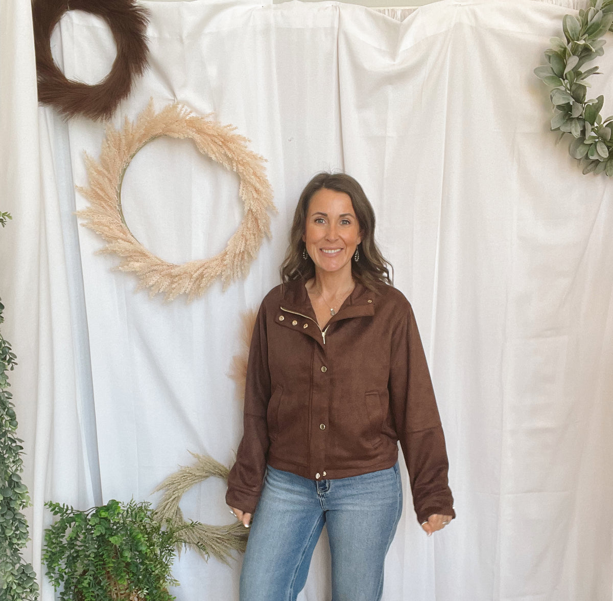 Quinn Suede Jacket-Brown-Coats & Jackets-hyfve-The Silo Boutique, Women's Fashion Boutique Located in Warren and Grand Forks North Dakota