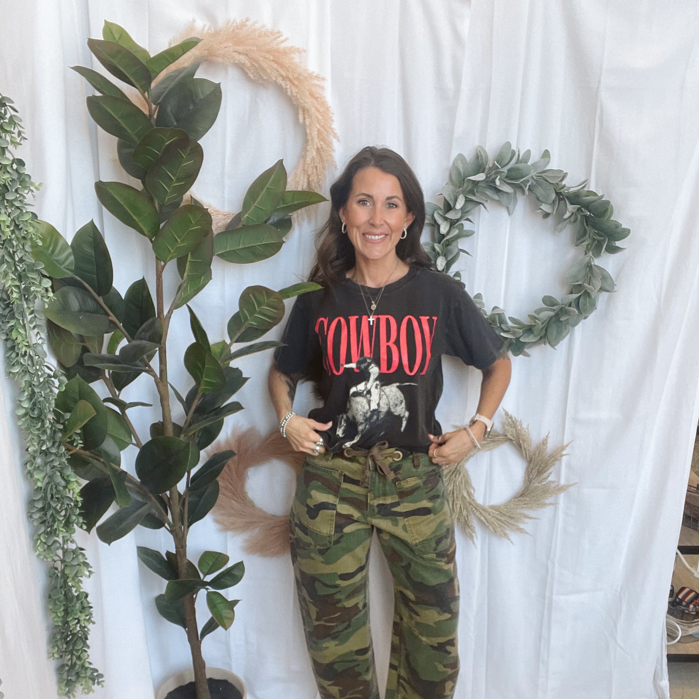 Cowboy Graphic Tee-Graphic Tees-zutter-The Silo Boutique, Women's Fashion Boutique Located in Warren and Grand Forks North Dakota