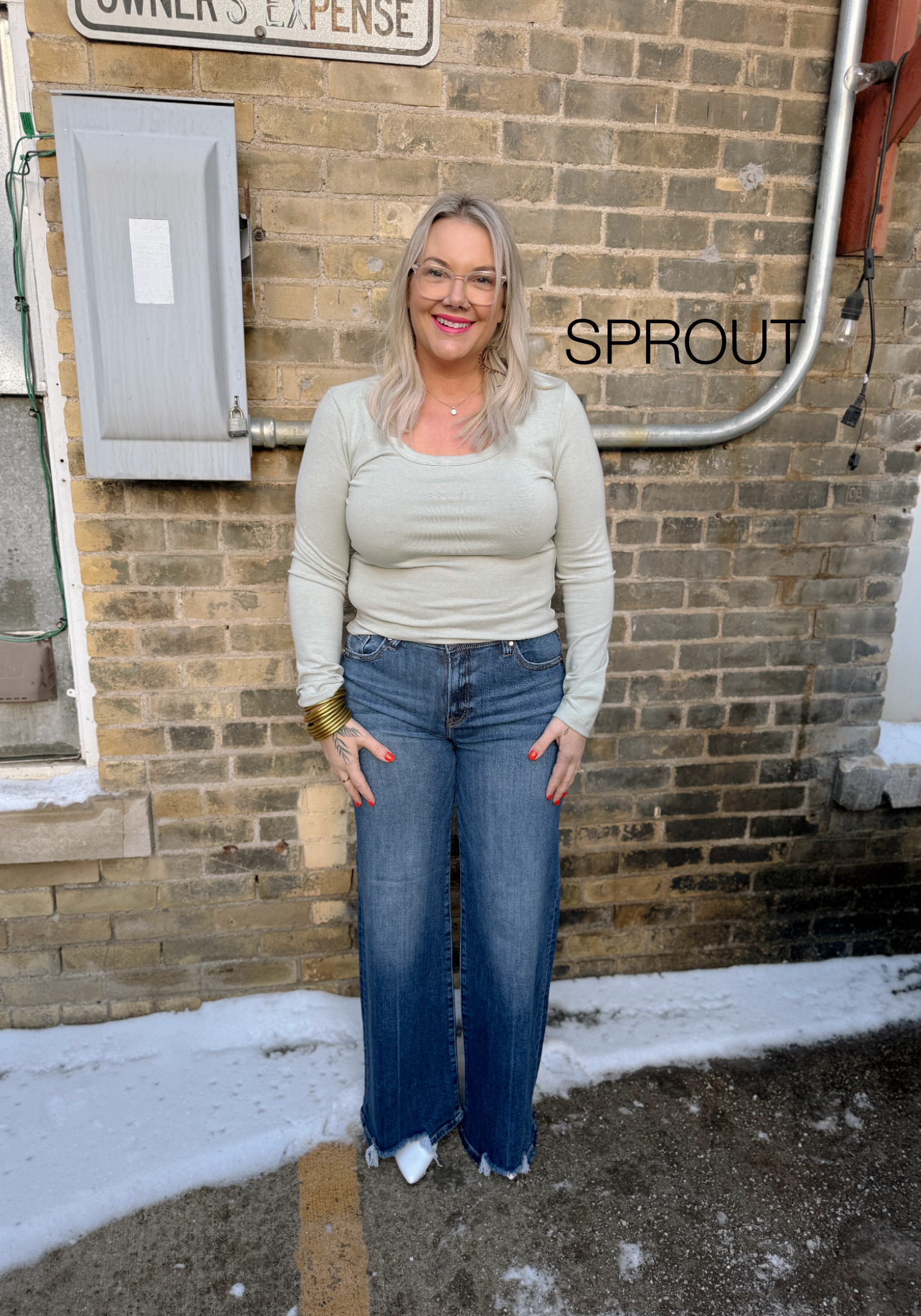 Be Cool Scoop Basic Long Sleeve Top-Long Sleeve Tops-be cool-The Silo Boutique, Women's Fashion Boutique Located in Warren and Grand Forks North Dakota