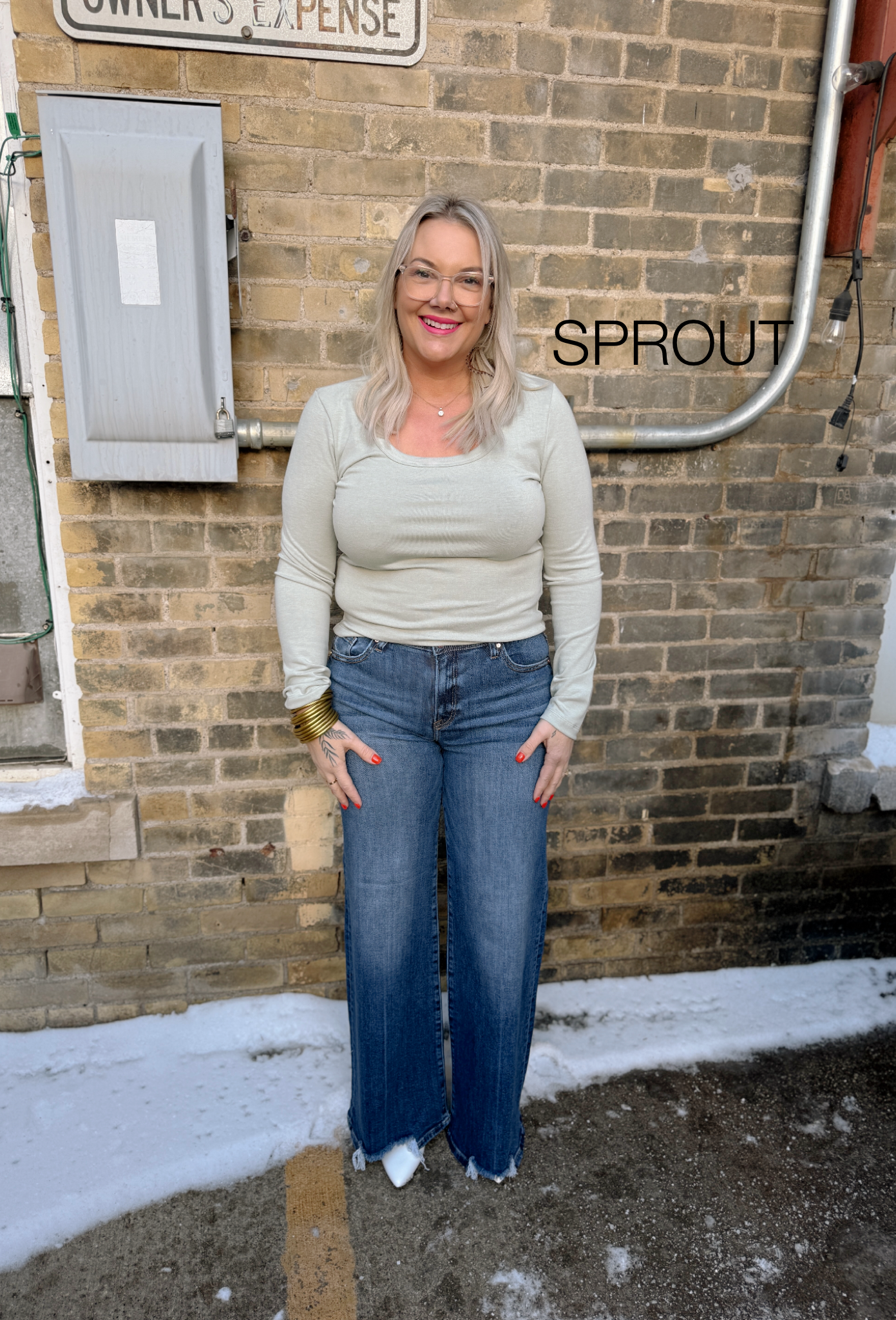 Be Cool Scoop Basic Long Sleeve Top-Long Sleeve Tops-be cool-The Silo Boutique, Women's Fashion Boutique Located in Warren and Grand Forks North Dakota