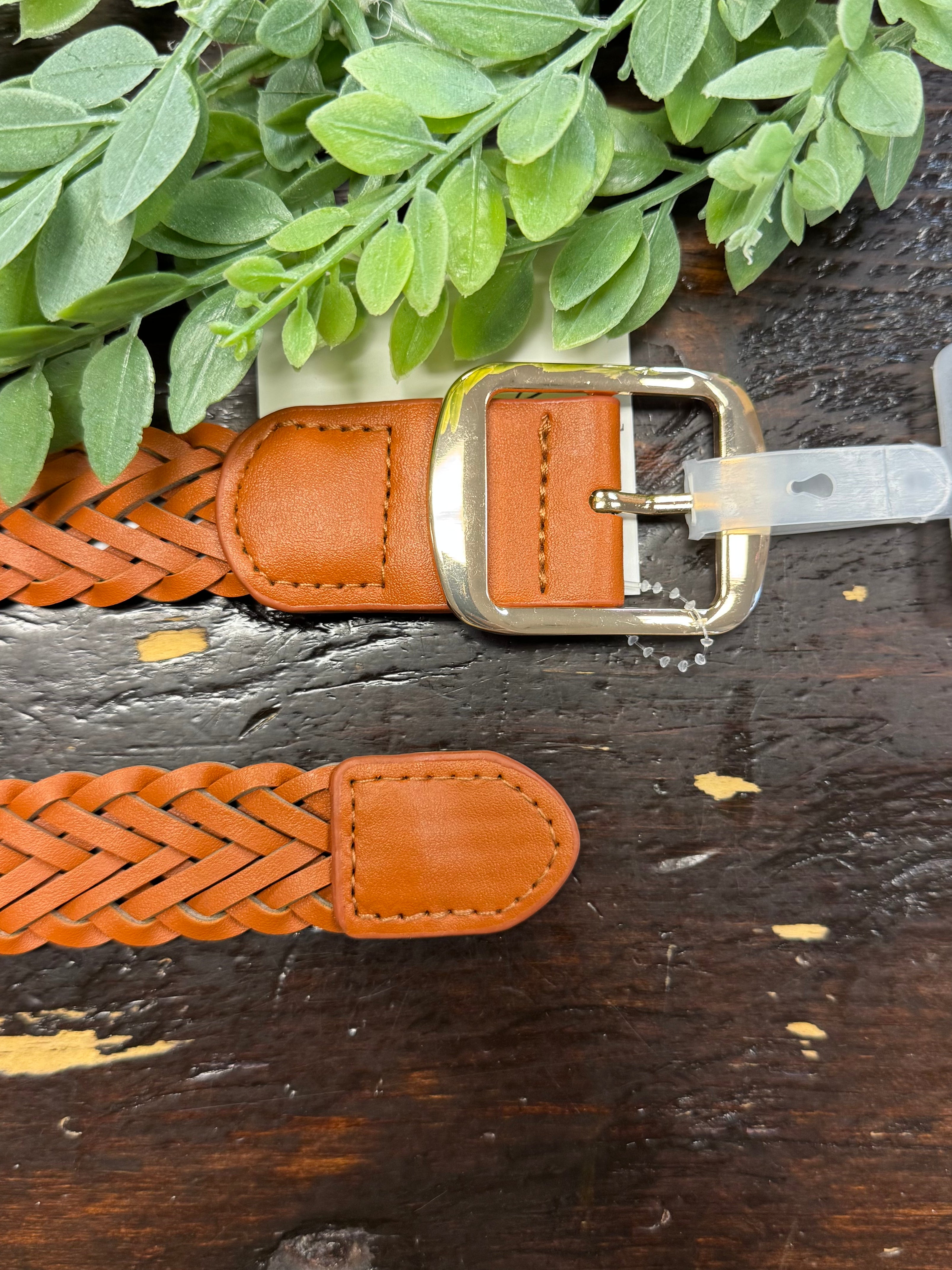 Braided Belt-Brown-Belts-Fame-The Silo Boutique, Women's Fashion Boutique Located in Warren and Grand Forks North Dakota