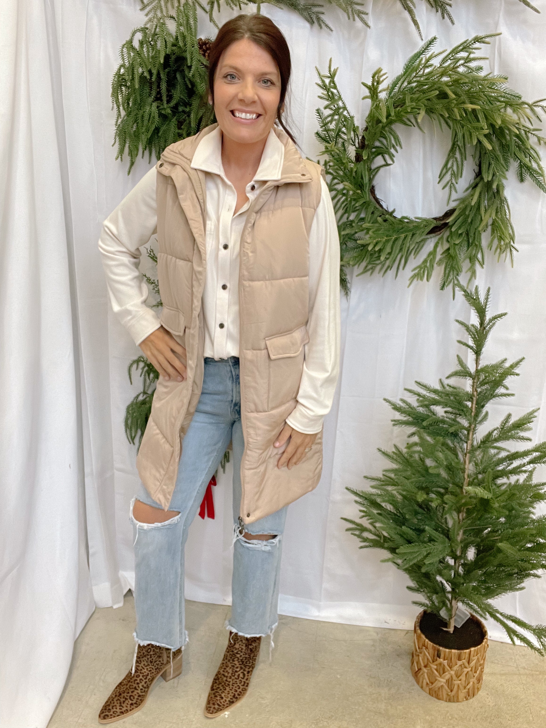Super Soft Button Up Top-Cream-Long Sleeve Tops-panache-The Silo Boutique, Women's Fashion Boutique Located in Warren and Grand Forks North Dakota