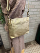 Joy Susan Layla Top Zip Crossbody Purse-Gold-Purses-joy susan-The Silo Boutique, Women's Fashion Boutique Located in Warren and Grand Forks North Dakota