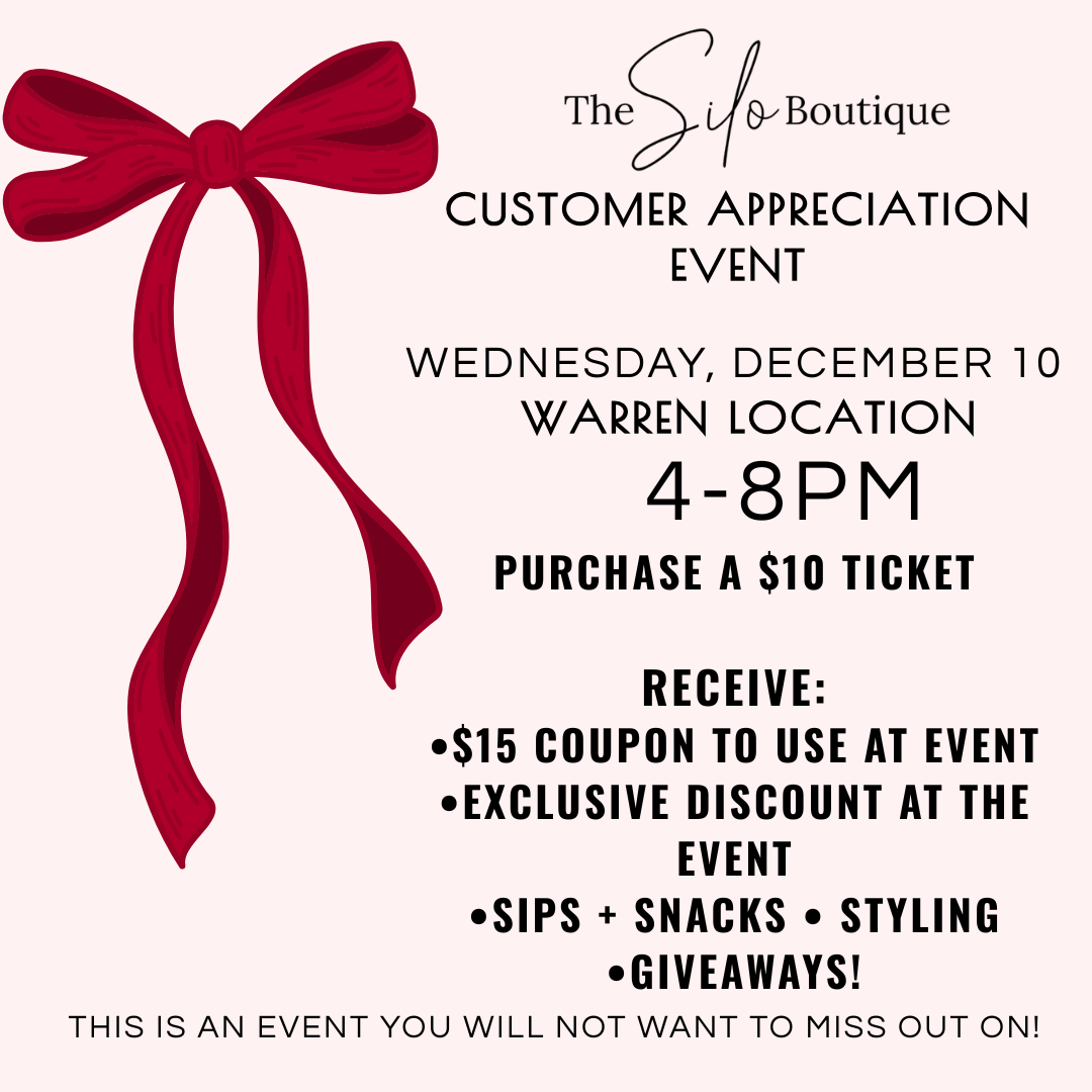 Wednesday, December 10 Shopping Ticket-Warren 4-8pm-The Silo Boutique-The Silo Boutique, Women's Fashion Boutique Located in Warren and Grand Forks North Dakota