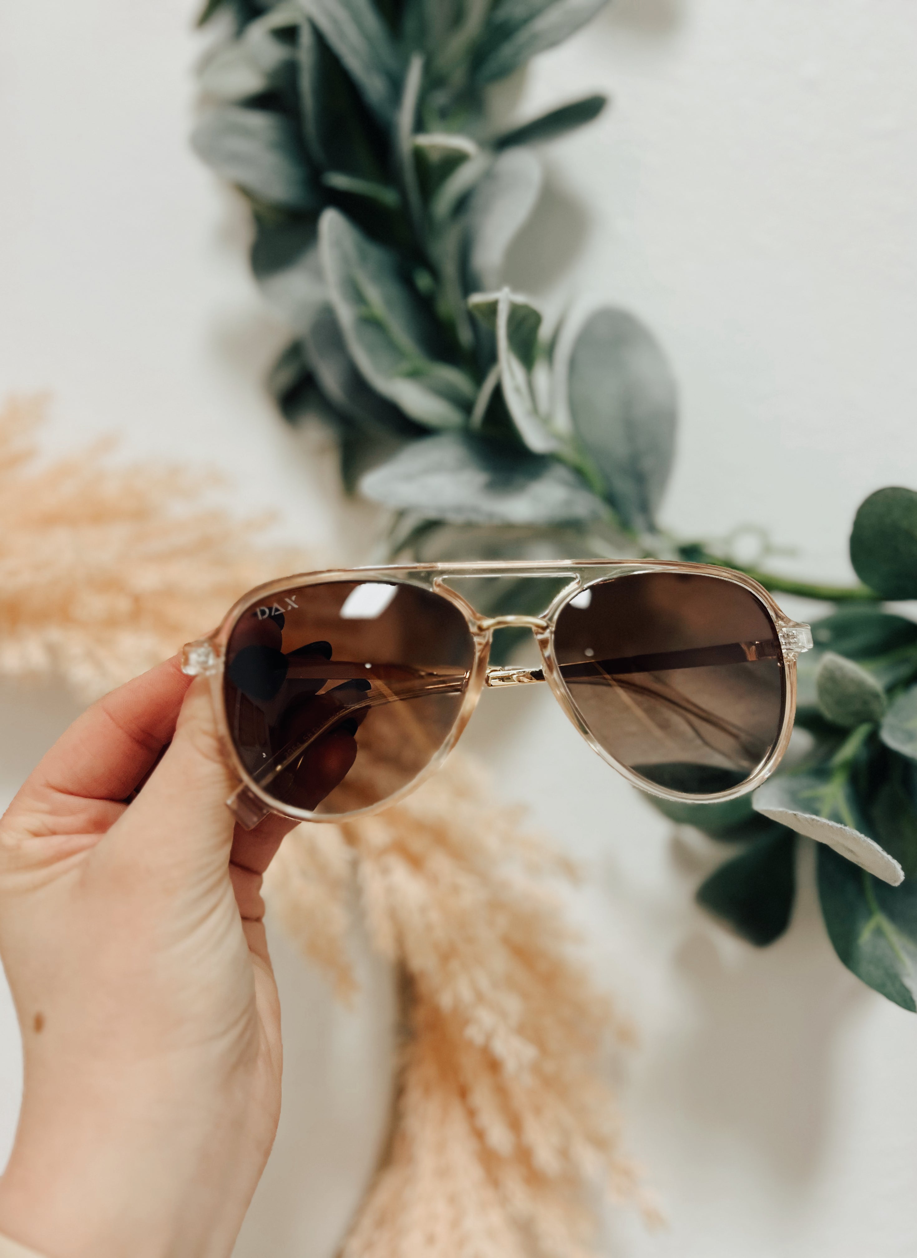 Dax Earhart Clear Sunglasses-Sunglasses-dax-The Silo Boutique, Women's Fashion Boutique Located in Warren and Grand Forks North Dakota