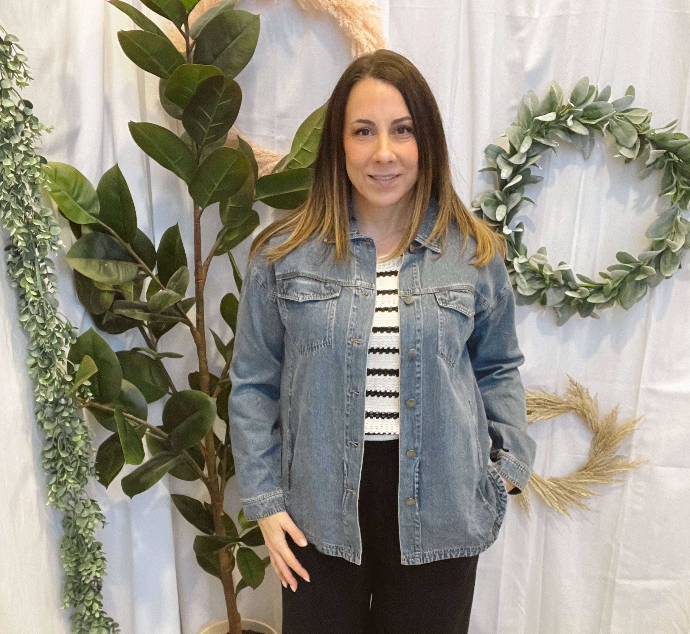 Be Cool Denim Tencel Shacket-Shackets-be cool-The Silo Boutique, Women's Fashion Boutique Located in Warren and Grand Forks North Dakota