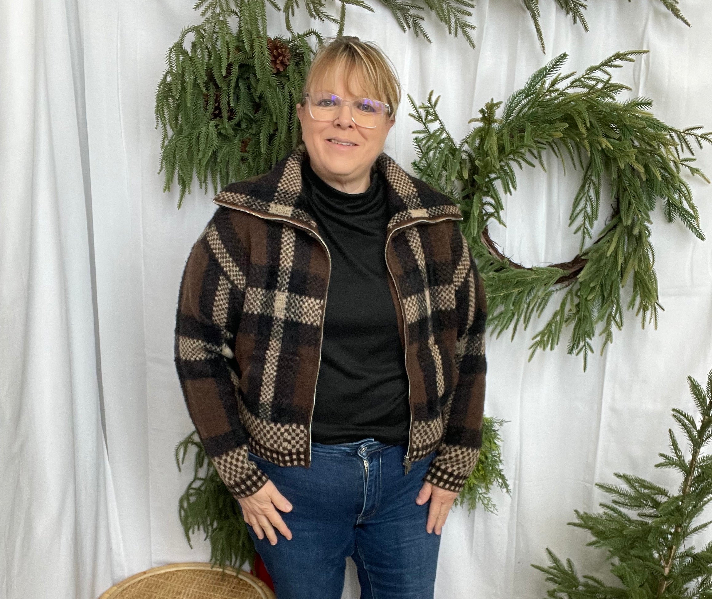 Kori Plaid Cardigan-Cardigans-blu pepper-The Silo Boutique, Women's Fashion Boutique Located in Warren and Grand Forks North Dakota