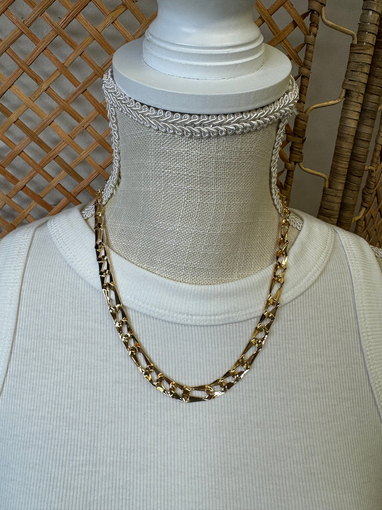 Rectangle Chain Necklace-Necklaces-Fame-The Silo Boutique, Women's Fashion Boutique Located in Warren and Grand Forks North Dakota