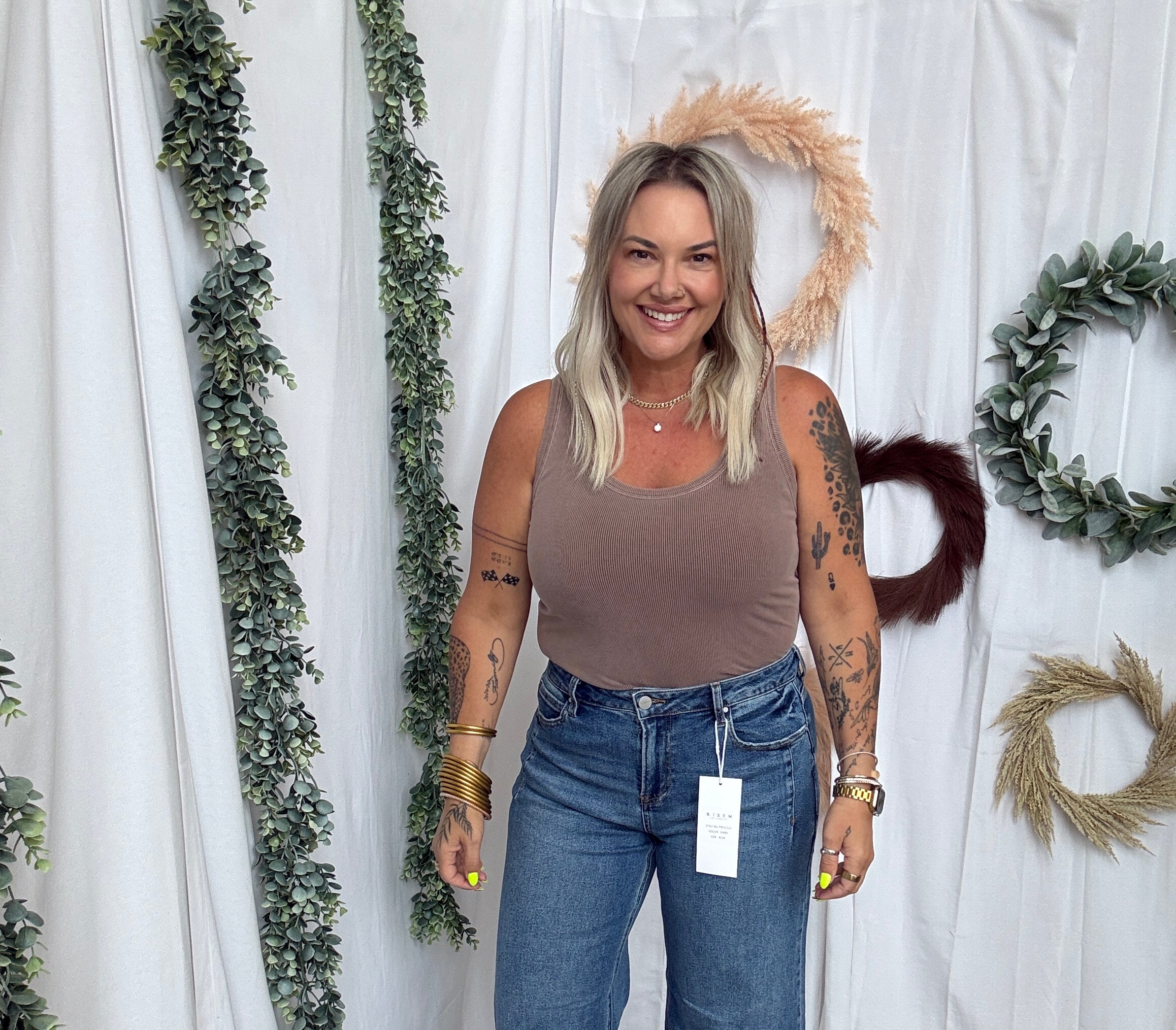 Risen Slouchy Wide Leg Jeans-Jeans-risen-The Silo Boutique, Women's Fashion Boutique Located in Warren and Grand Forks North Dakota