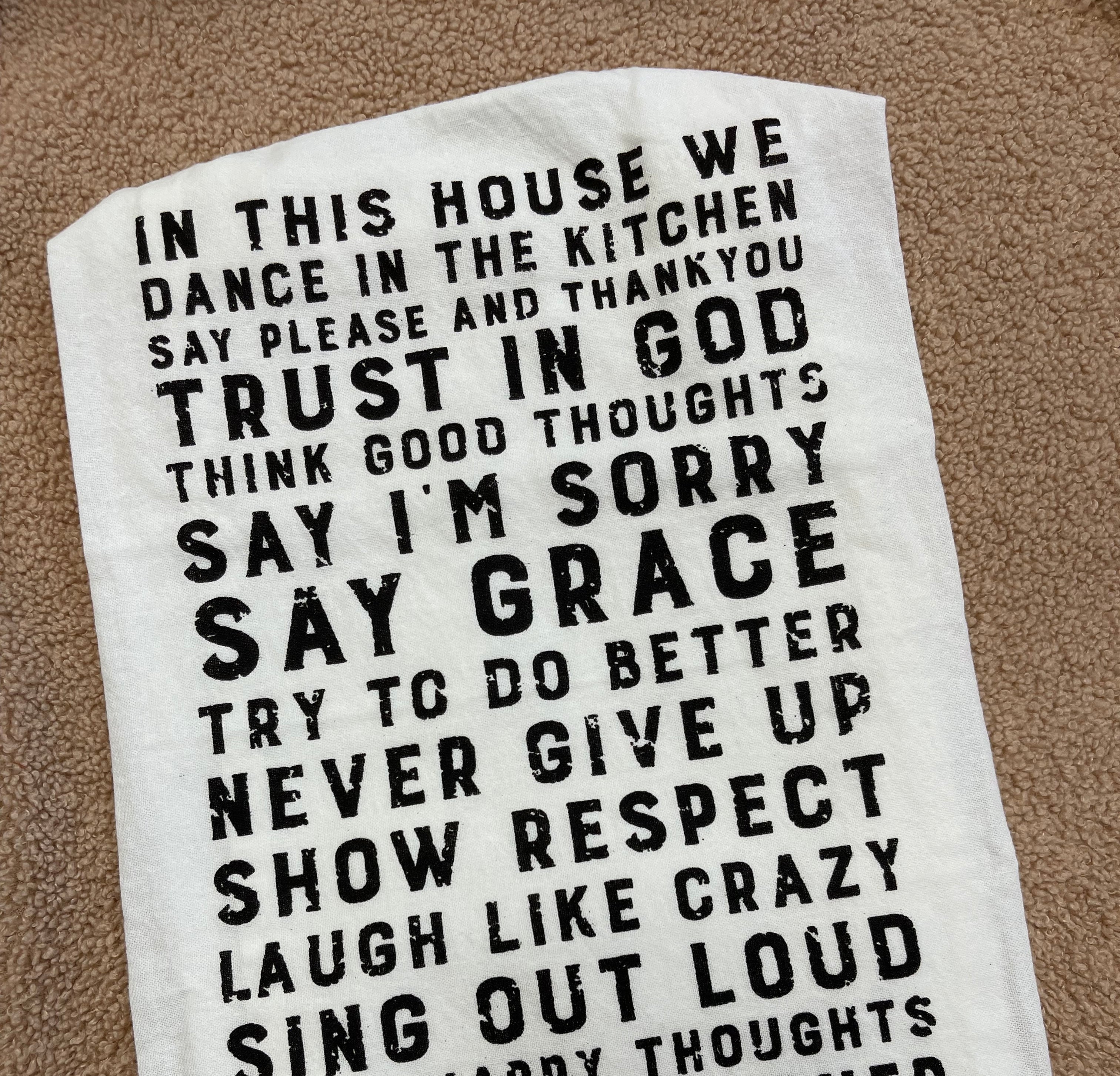 This House Kitchen Tea Towel-Tea Towels-primitives-The Silo Boutique, Women's Fashion Boutique Located in Warren and Grand Forks North Dakota