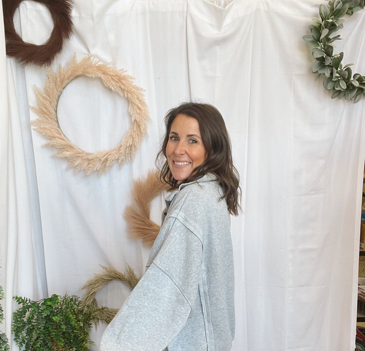 Sophie Snap Collar Sweatshirt-Gray-Sweatshirts-hyfve-The Silo Boutique, Women's Fashion Boutique Located in Warren and Grand Forks North Dakota