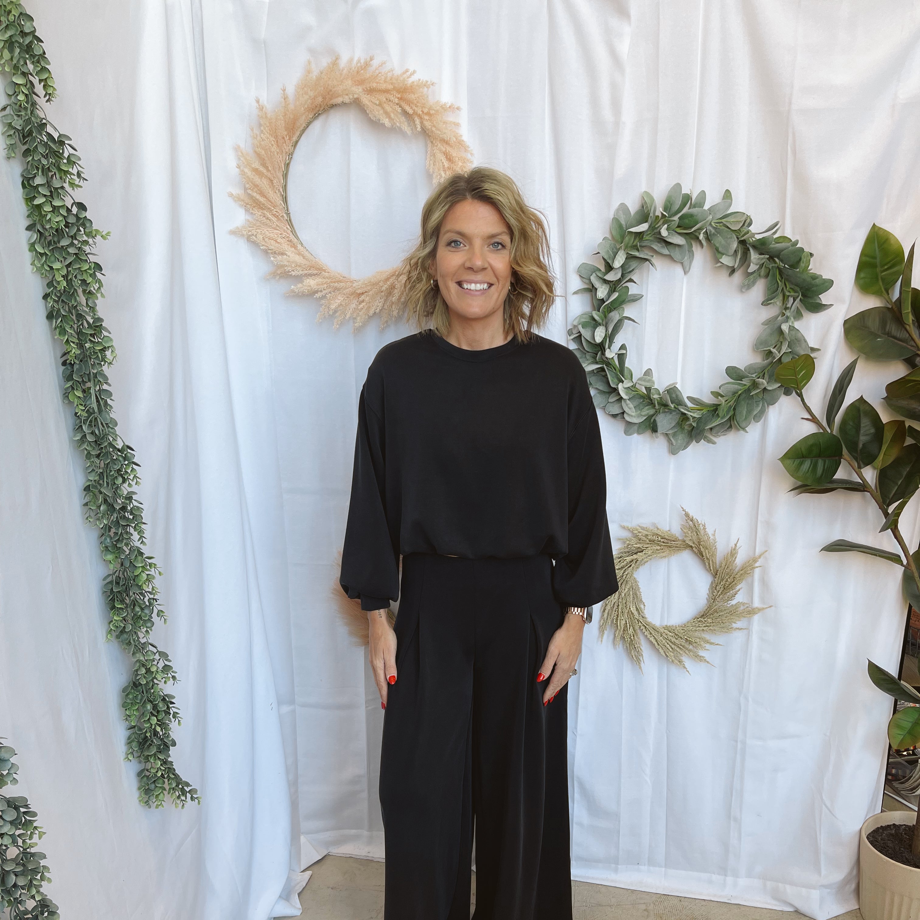 Modal Wide Leg So Soft Pants-Black-Pants-curds-The Silo Boutique, Women's Fashion Boutique Located in Warren and Grand Forks North Dakota