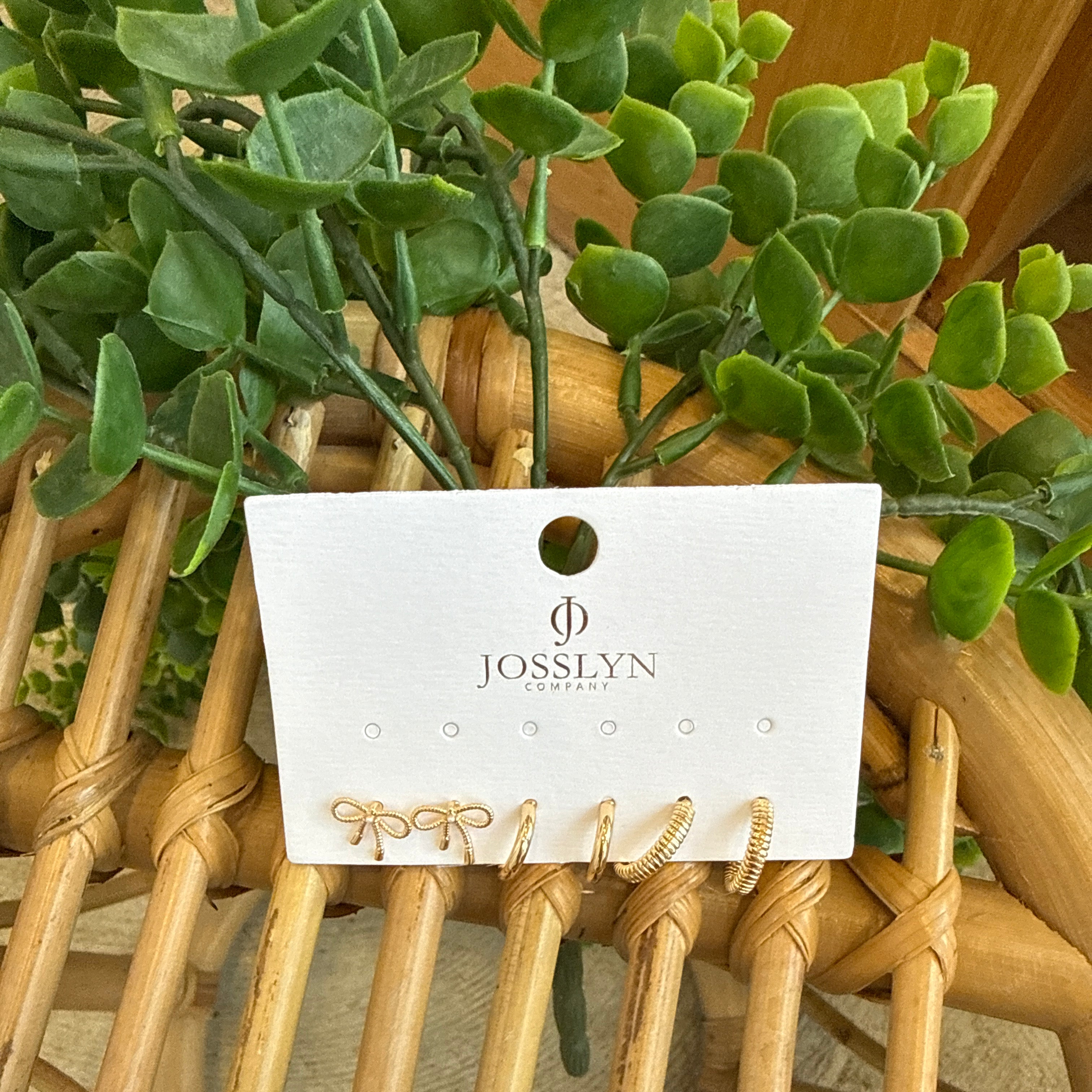 Mini Bow Huggie Trio Earrings-Earrings-joss-The Silo Boutique, Women's Fashion Boutique Located in Warren and Grand Forks North Dakota