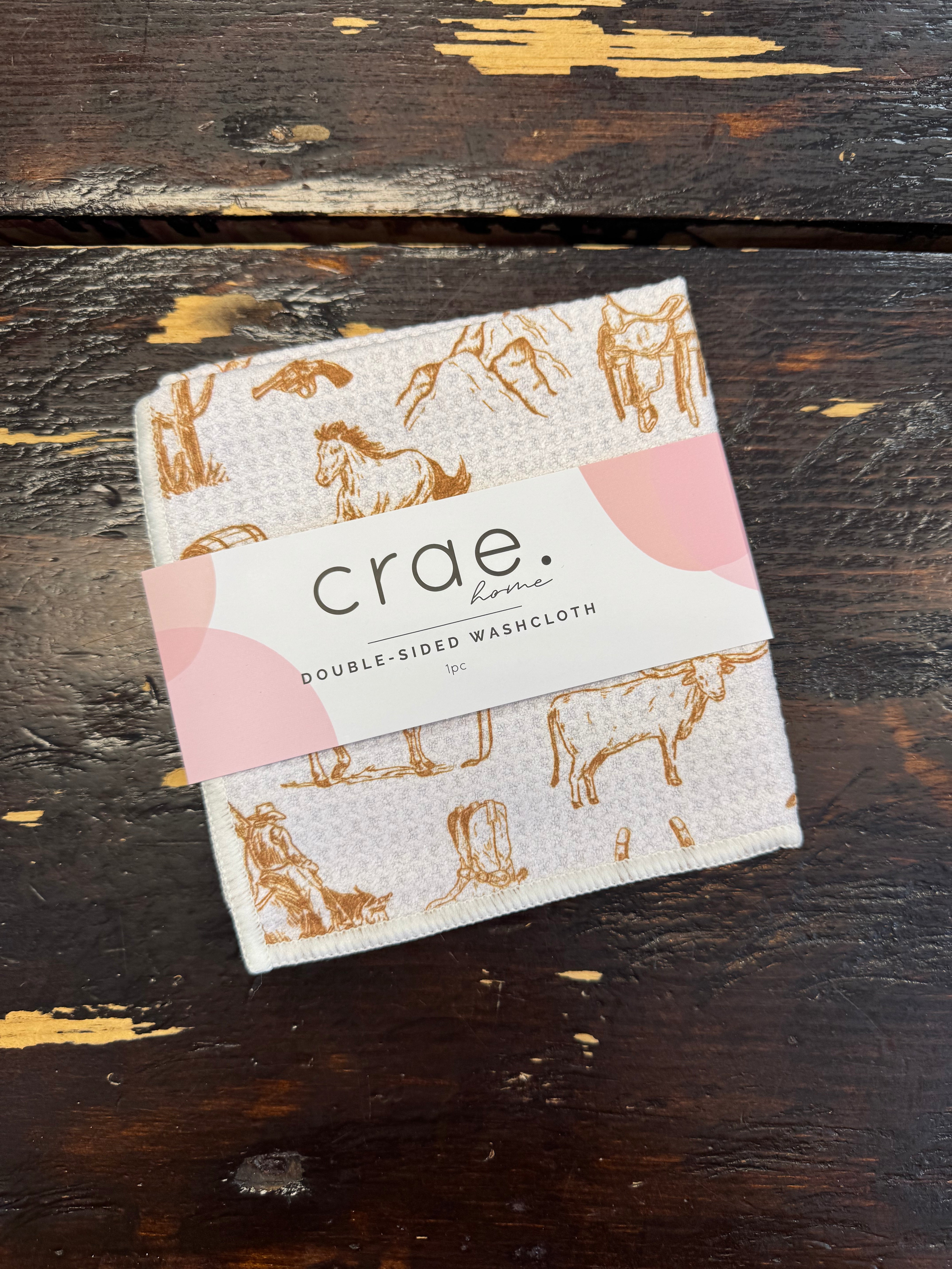 Crae Western Washcloth-Tea Towels-crae-The Silo Boutique, Women's Fashion Boutique Located in Warren and Grand Forks North Dakota