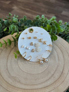 Ten Pair Earrings Rose Set-Earrings-Fame-The Silo Boutique, Women's Fashion Boutique Located in Warren and Grand Forks North Dakota