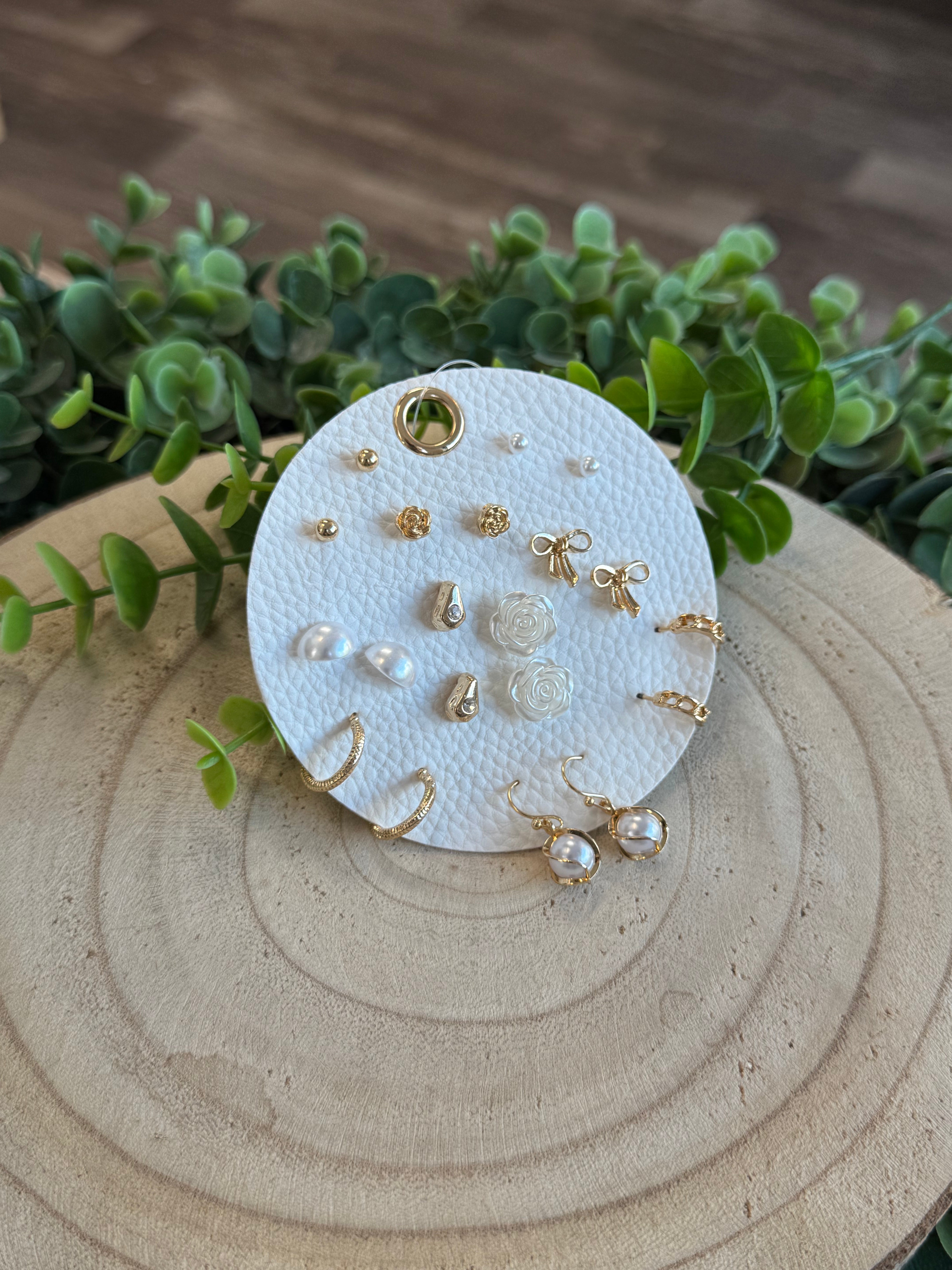 Ten Pair Earrings Rose Set-Earrings-Fame-The Silo Boutique, Women's Fashion Boutique Located in Warren and Grand Forks North Dakota