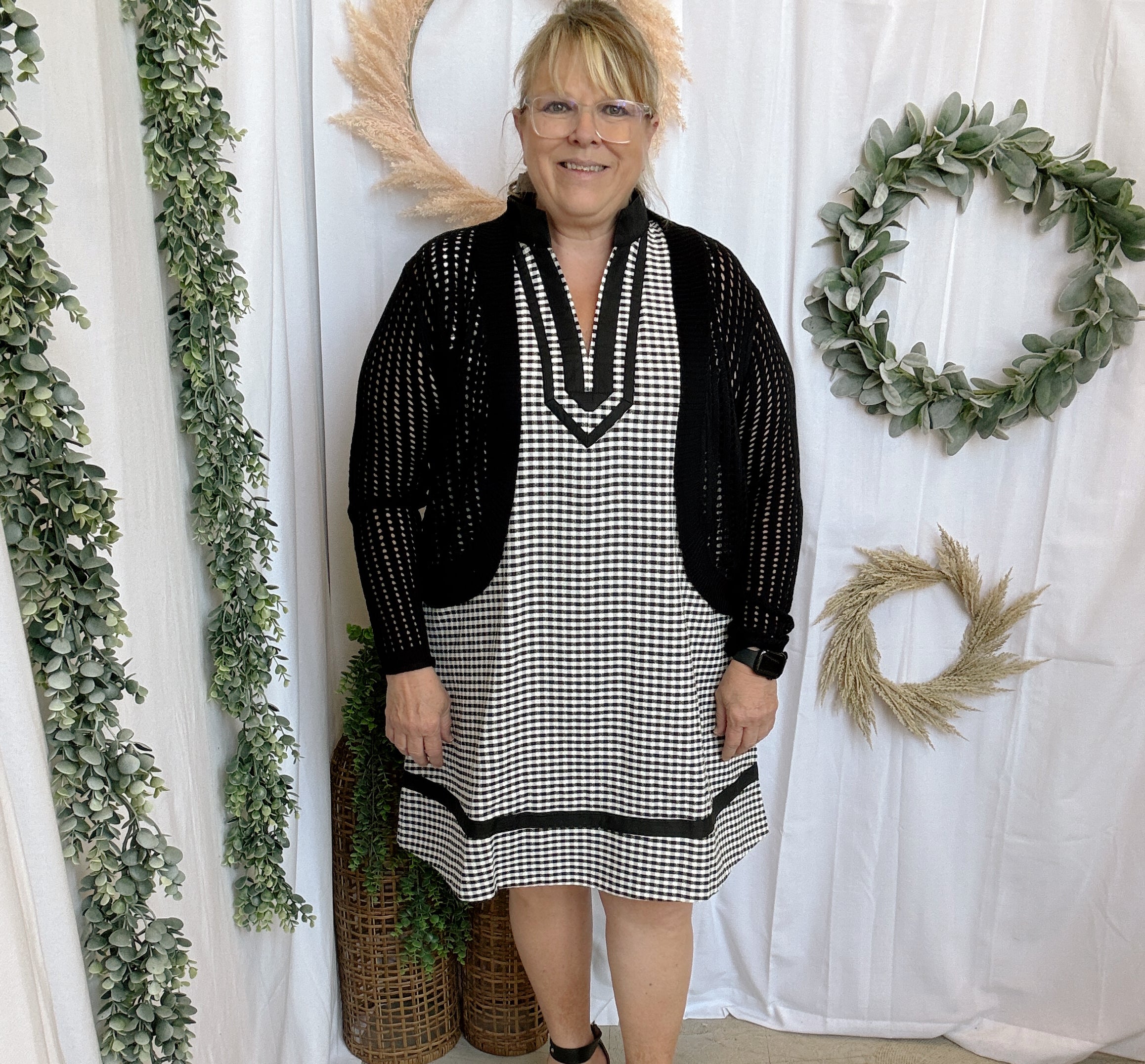 Kate Gingham Dress-Dresses-entro-The Silo Boutique, Women's Fashion Boutique Located in Warren and Grand Forks North Dakota
